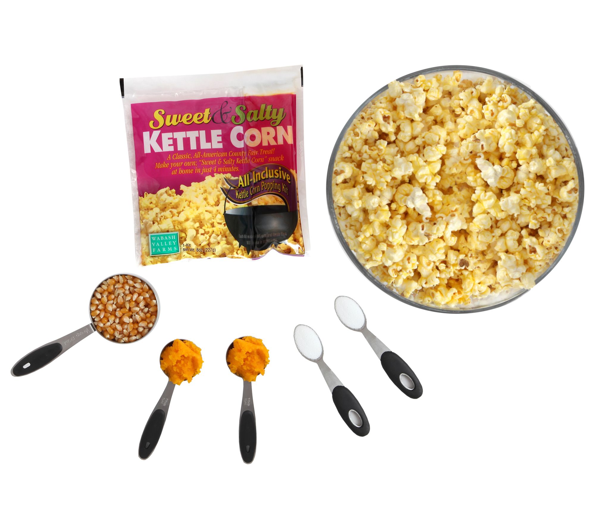 Wabash Valley Farms Kettle Corn Popping Kit Set of 6