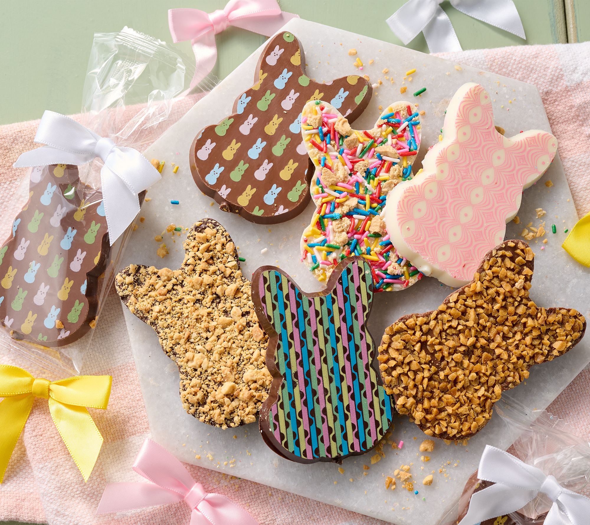 Chocolate Works 8pc Belgian Chocolate Bark w/ Assorted Candy Toppings