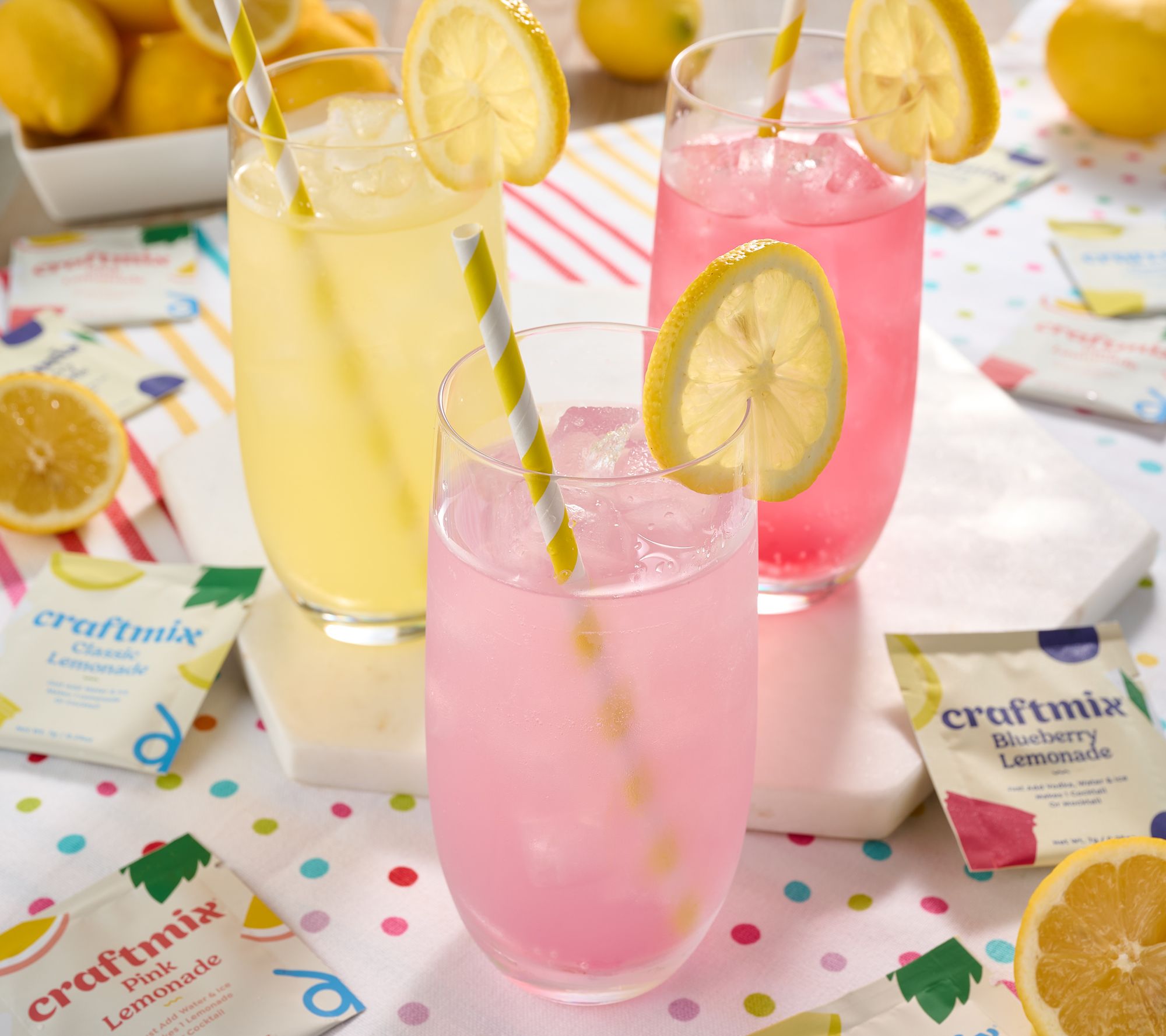 Craftmix 18-ct Original, Pink, or Blueberry Lemonade Mixes