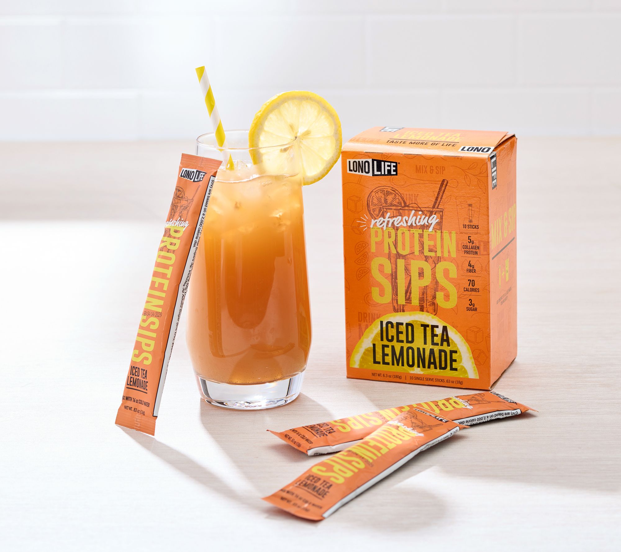 LonoLife 10-Count Single Serve Protein Lemonade Mixes