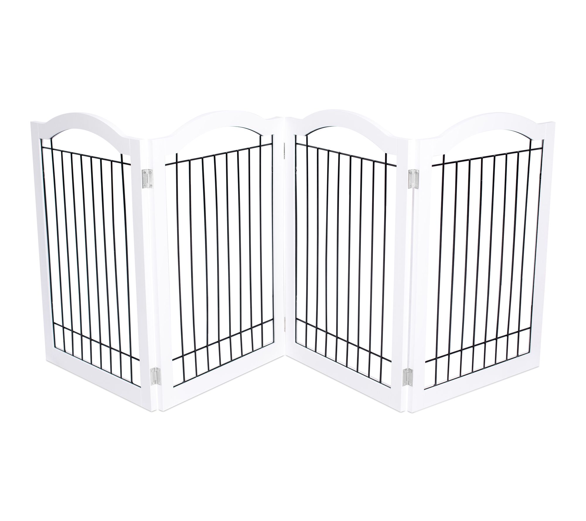 BirdRock Home Wooden 32" Tall Arched Freestanding Dog Gate