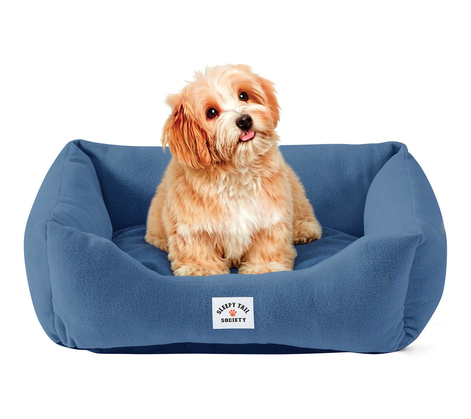 Sleepy Tail Society Paws Fleece Cuddler Small Pet Bed