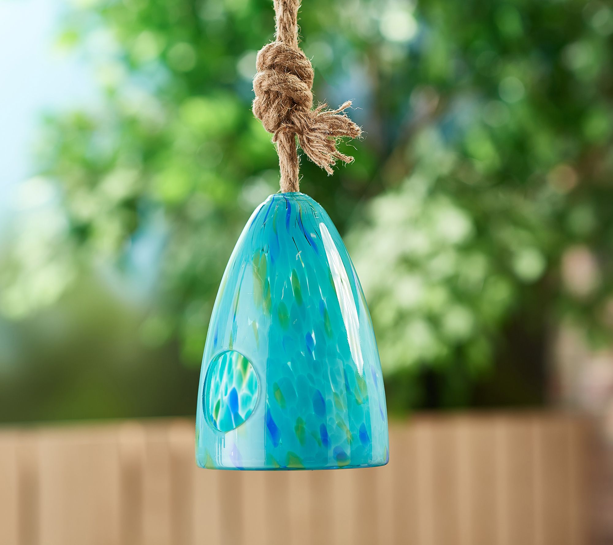 Barbara King Artisan Glass Hanging Birdhouse