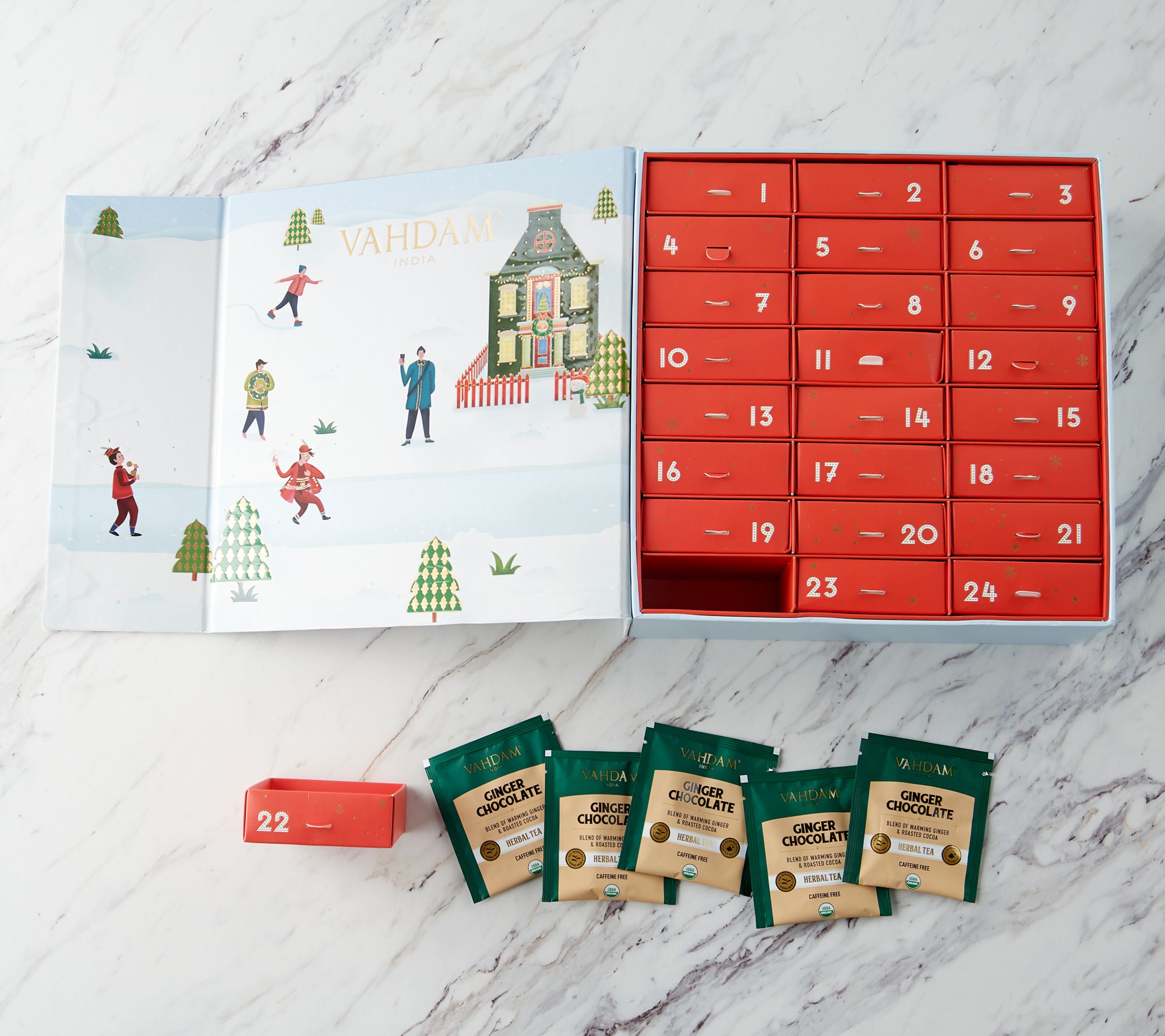 Vahdam Christmas 24 Tea Advent Calendar Gift Set