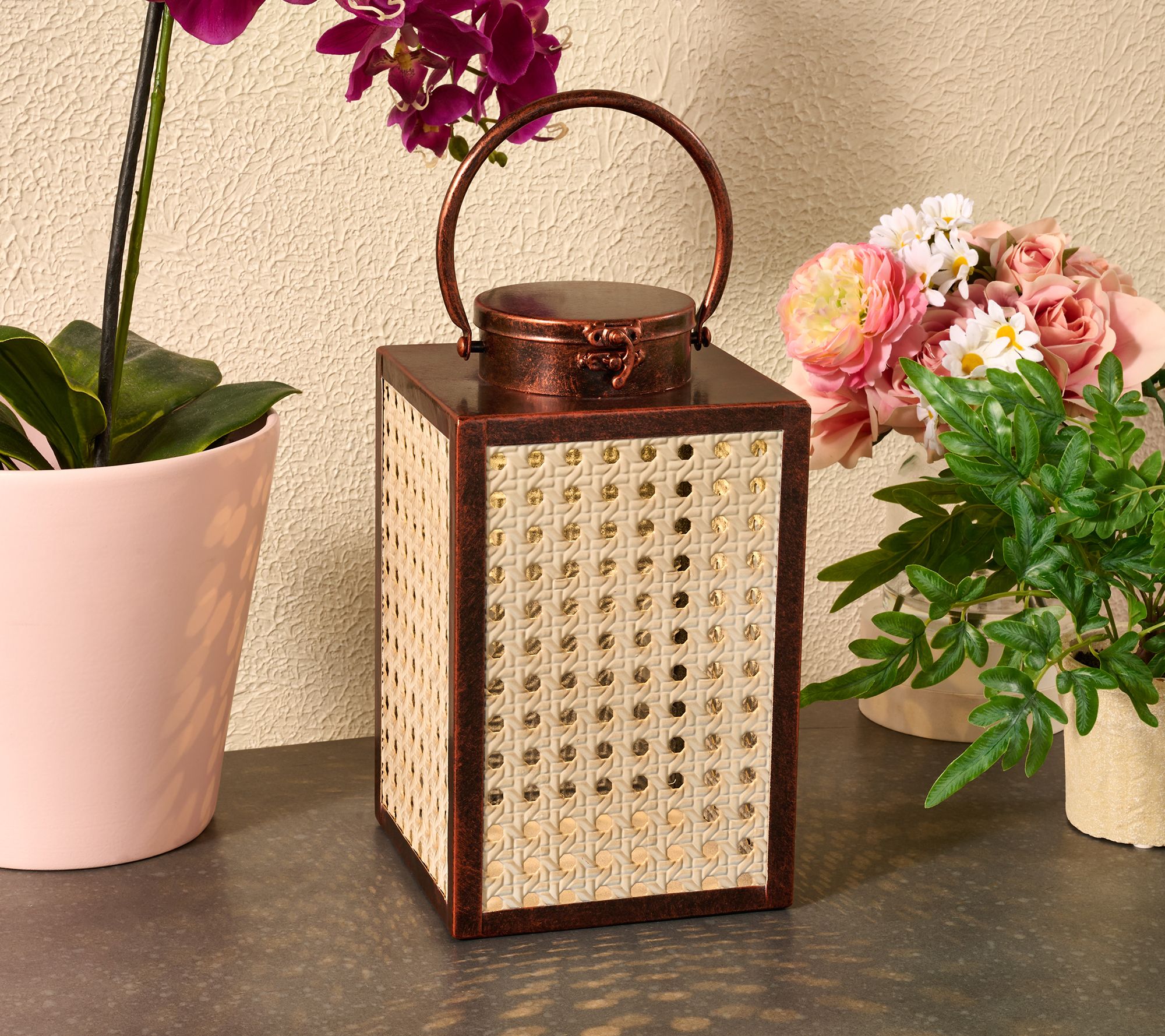 Barbara King Battery Operated Metal Cane Lantern