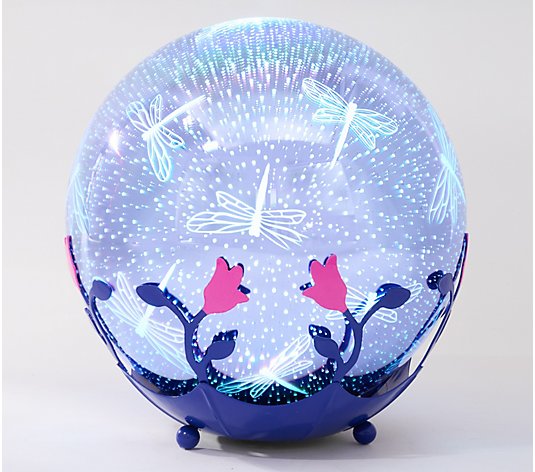 "As Is" Plow & Hearth 8" Illuminated Mercury Glass Gazing Ball