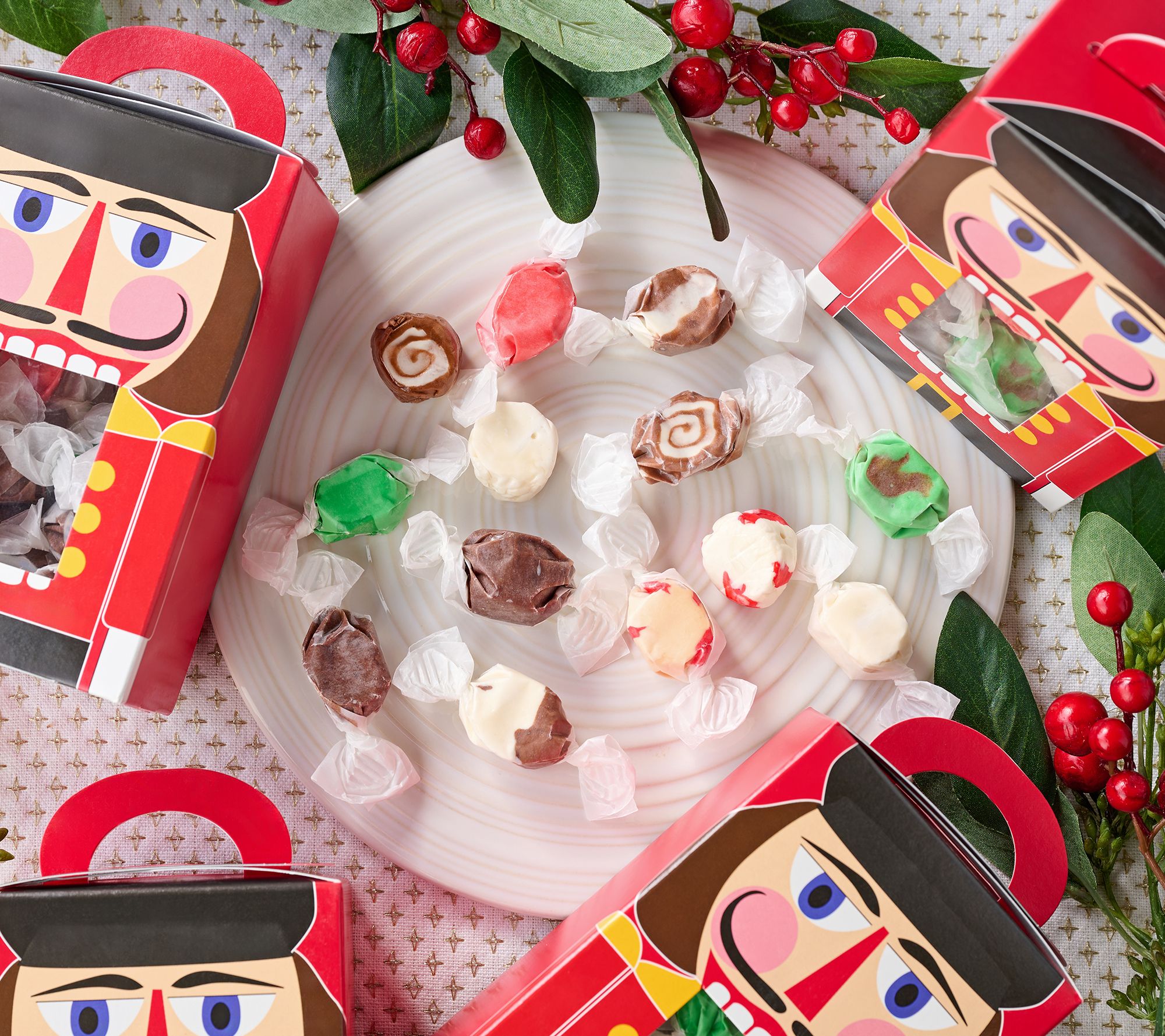 Anastasia Confections 210pc Holiday Taffy with 6 Gift Boxes