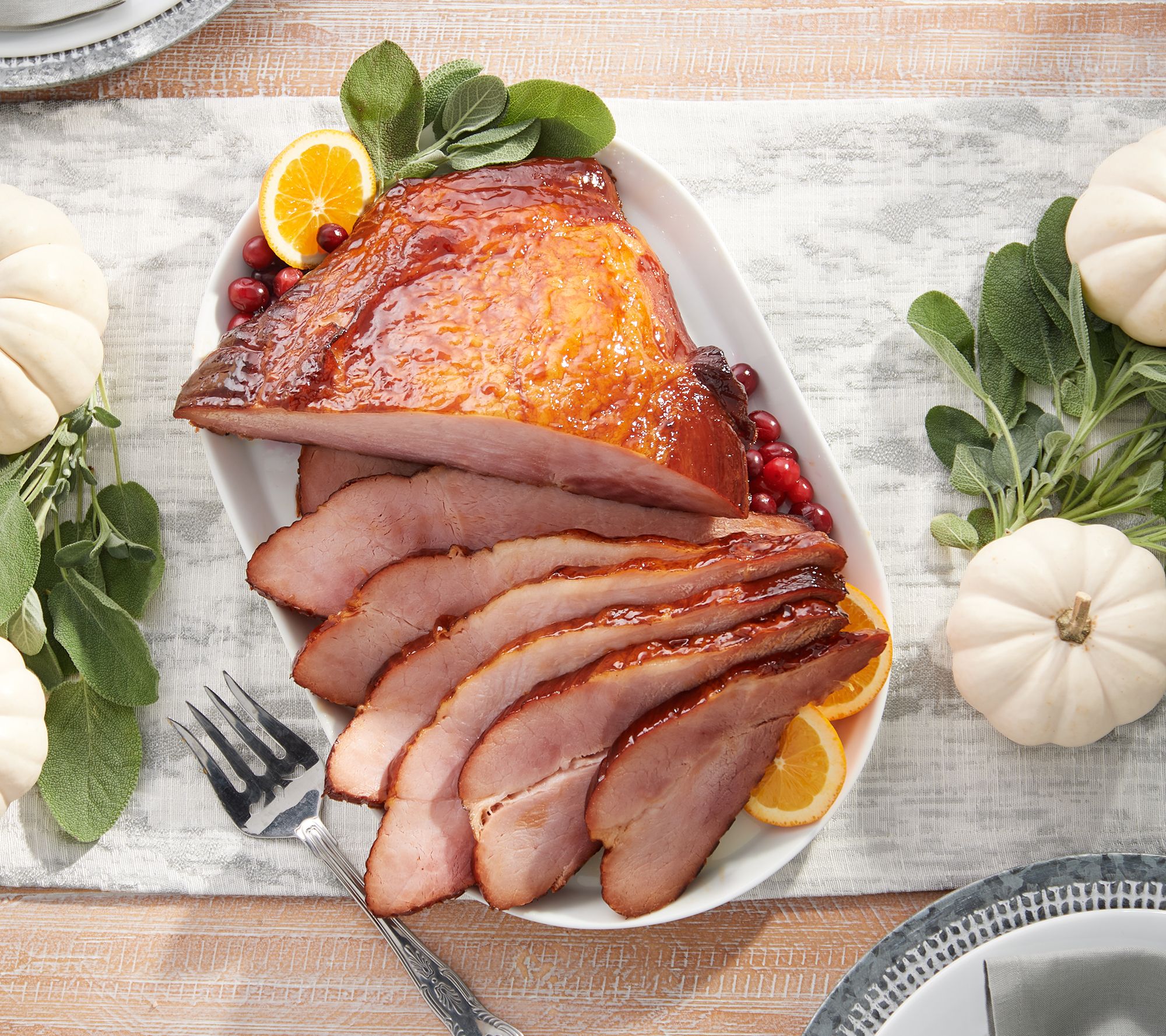 SH12/15 Corky's BBQ 5-lb Boneless Ham or Turkey w/ Brown Sugar Glaze