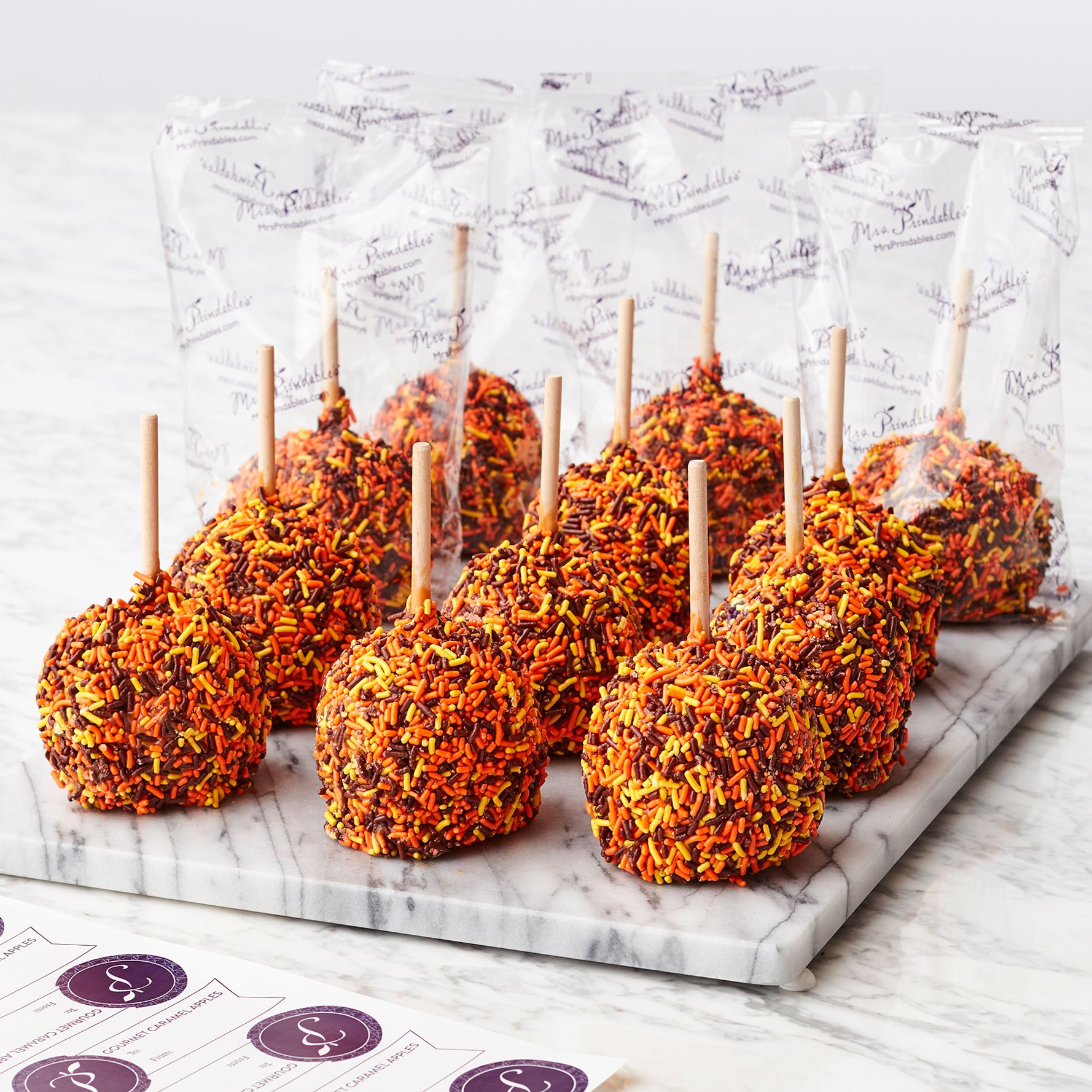 Mrs. Prindables 12 Individual Fall Sprinkle Apples