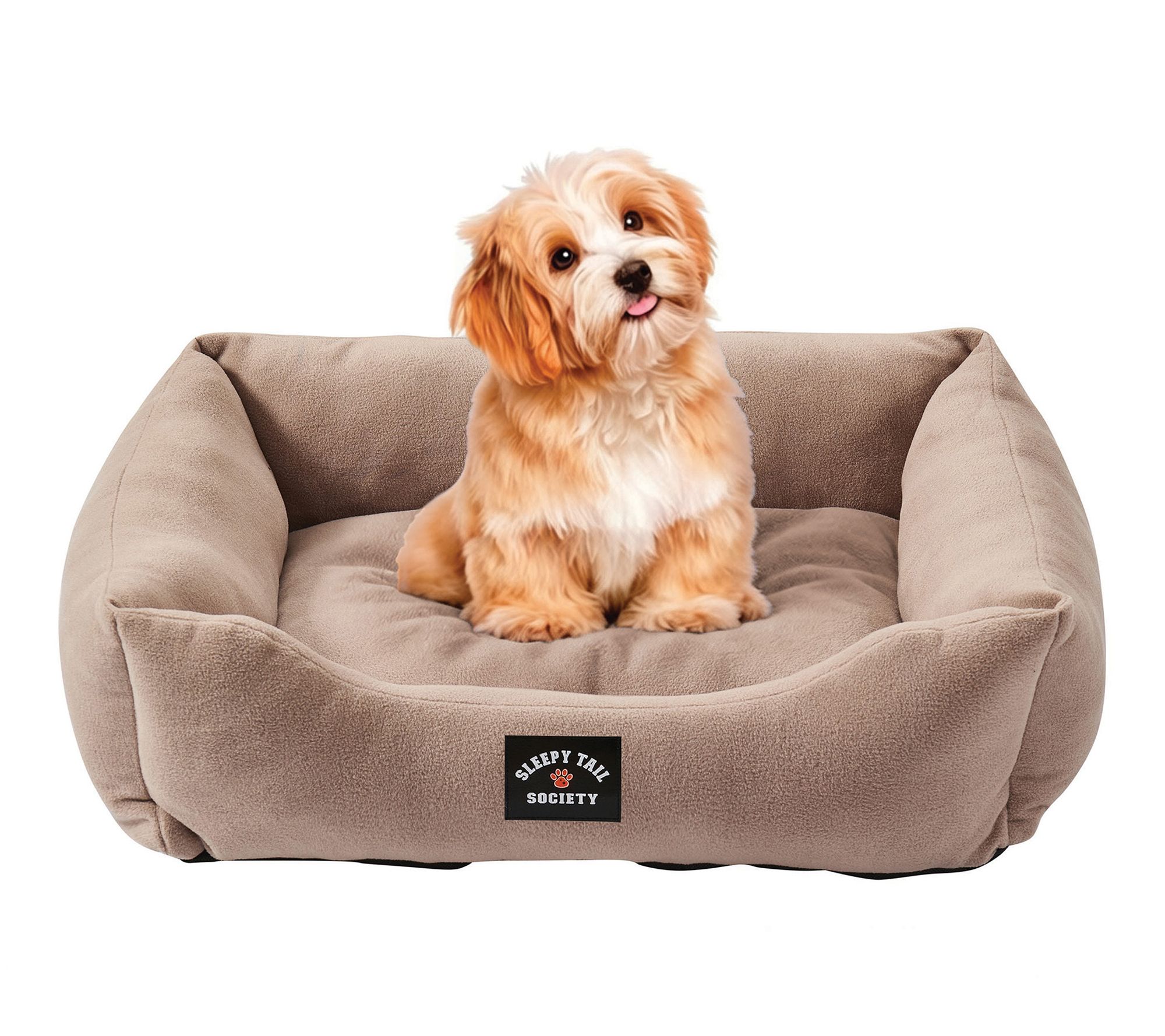 Sleepy Tail Society Paws Fleece Cuddler Medium Pet Bed