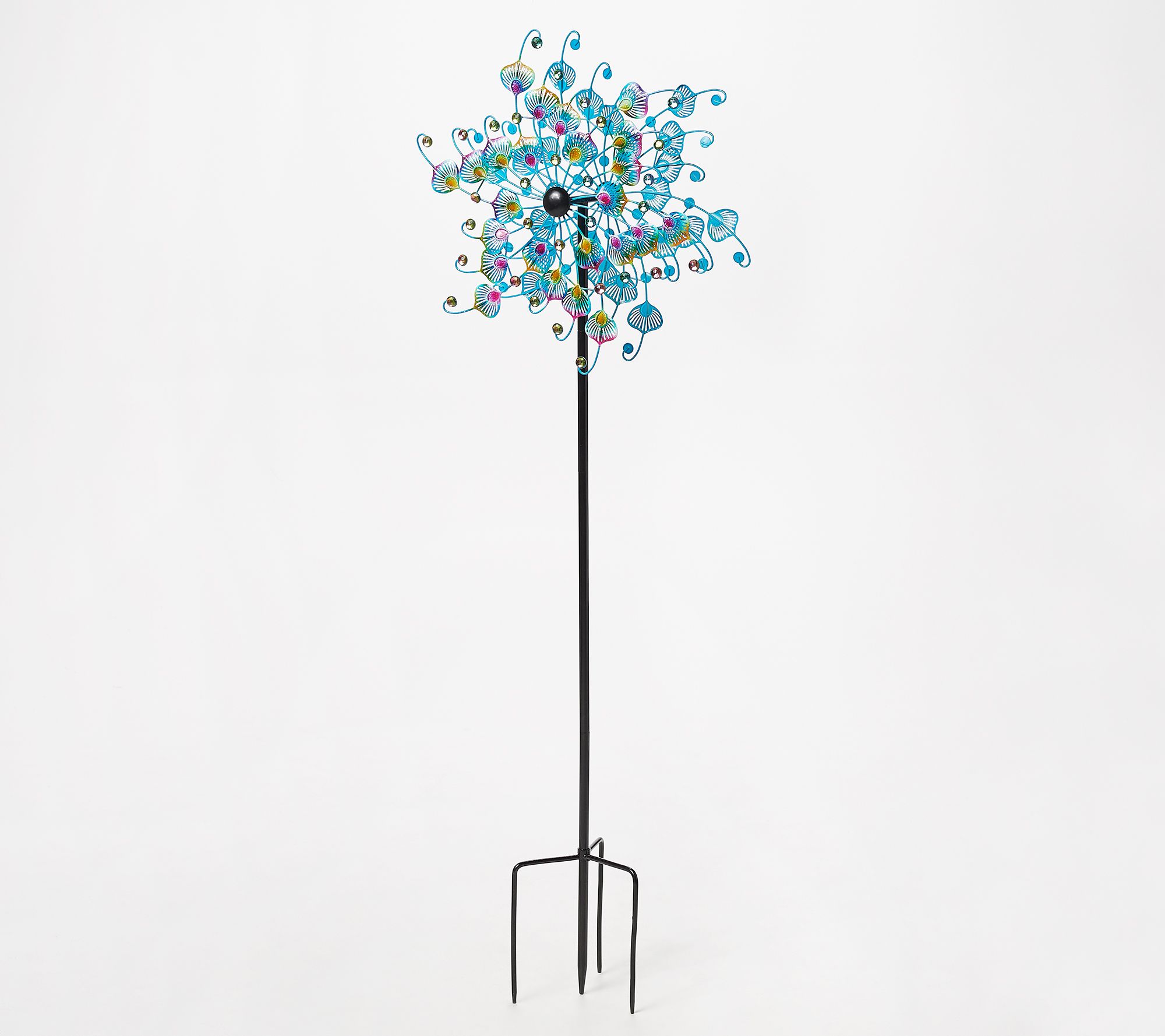 Compass Home 6' Mermaid Jeweled Wind Spinner w/ Solar Light - QVC.com