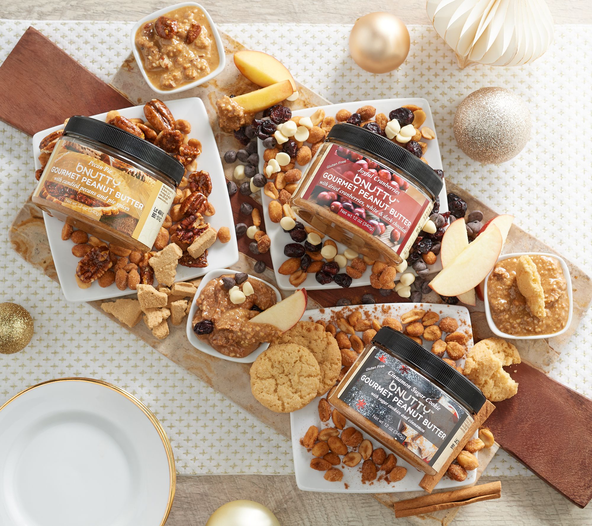 BNutty (3) 12oz. Jars of Holiday Peanut Butter - QVC.com