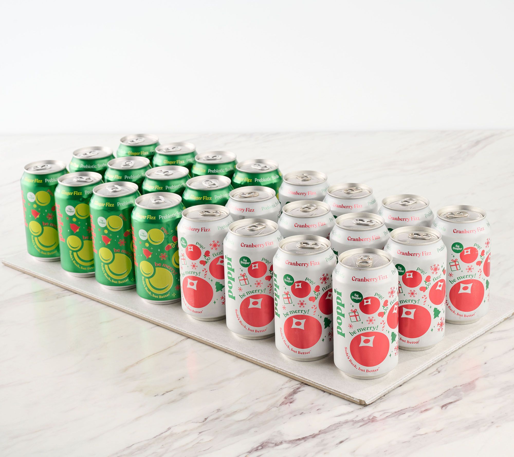 Poppi (24) 12-oz Cans of 5g Sugar Soda Fizzy Faves