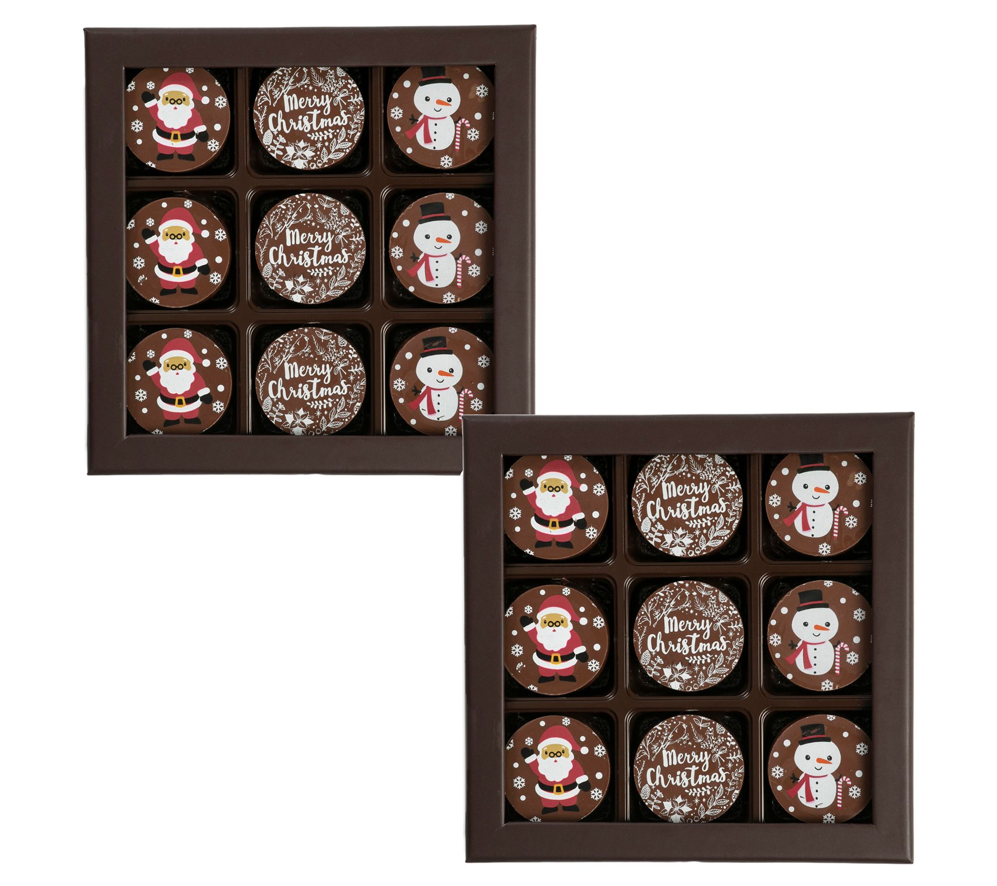 Chocoalte Works (2) 9pc Holiday ChocolateDipped Cookie