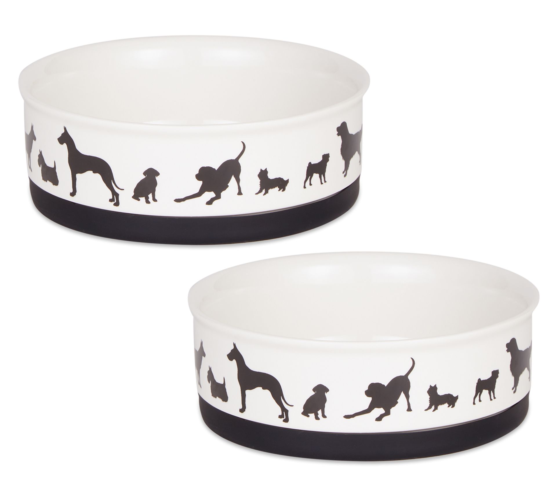 Bone Dry Dog Show Pet Bowls Medium Set/2