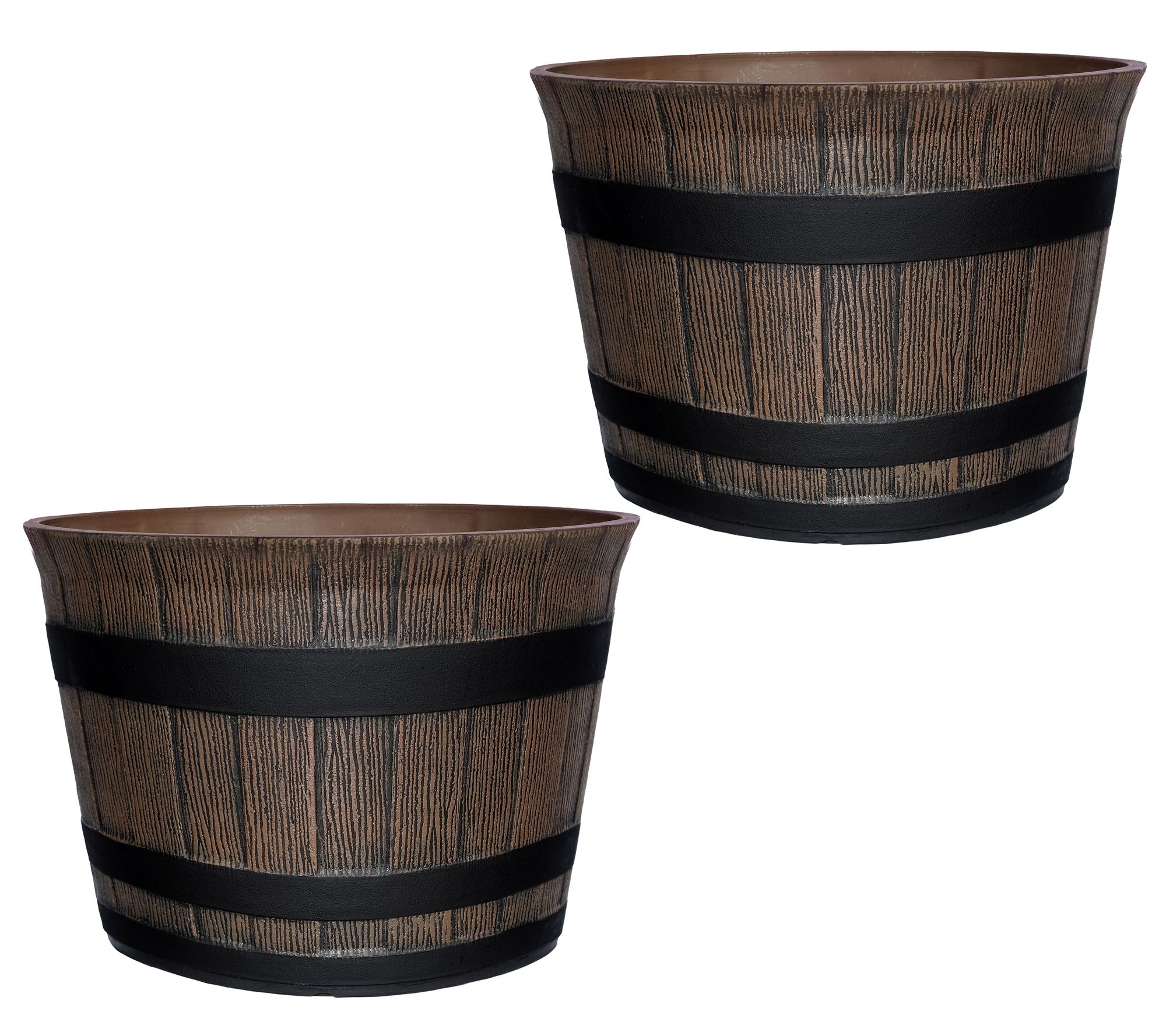 Roberta's Set of 2 10" Whiskey Barrel Planters