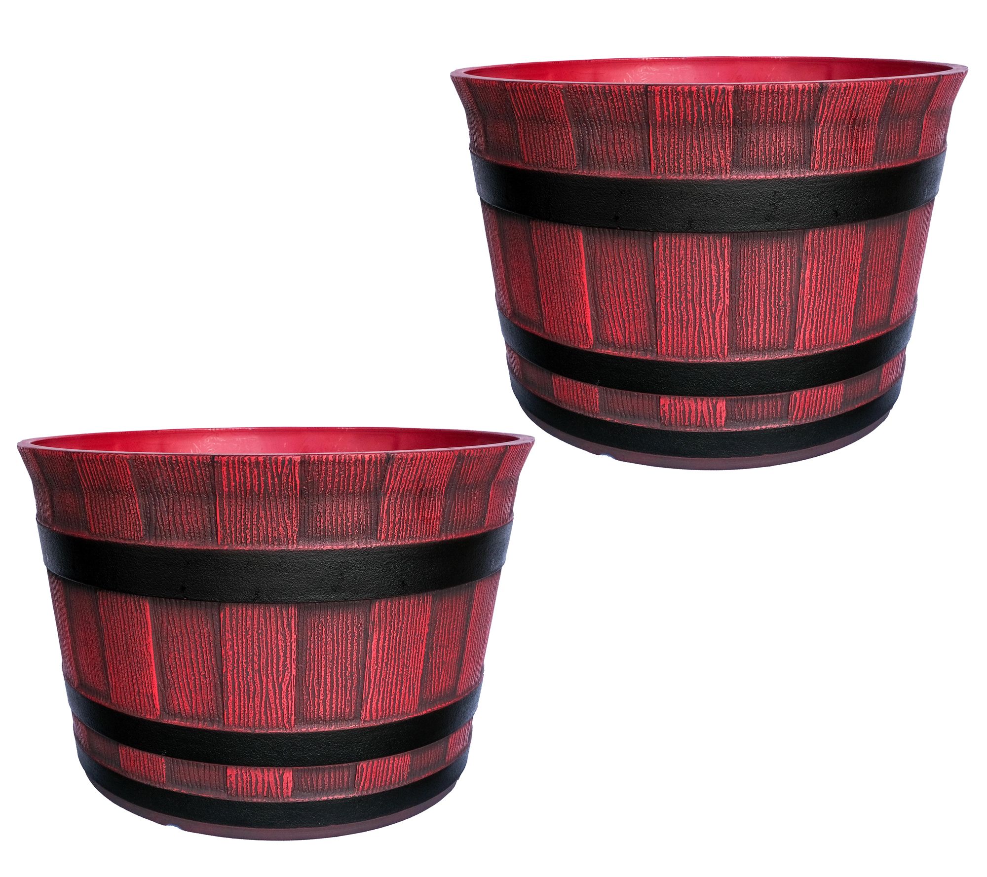 Roberta's Set of 2 10" Whiskey Barrel Planters