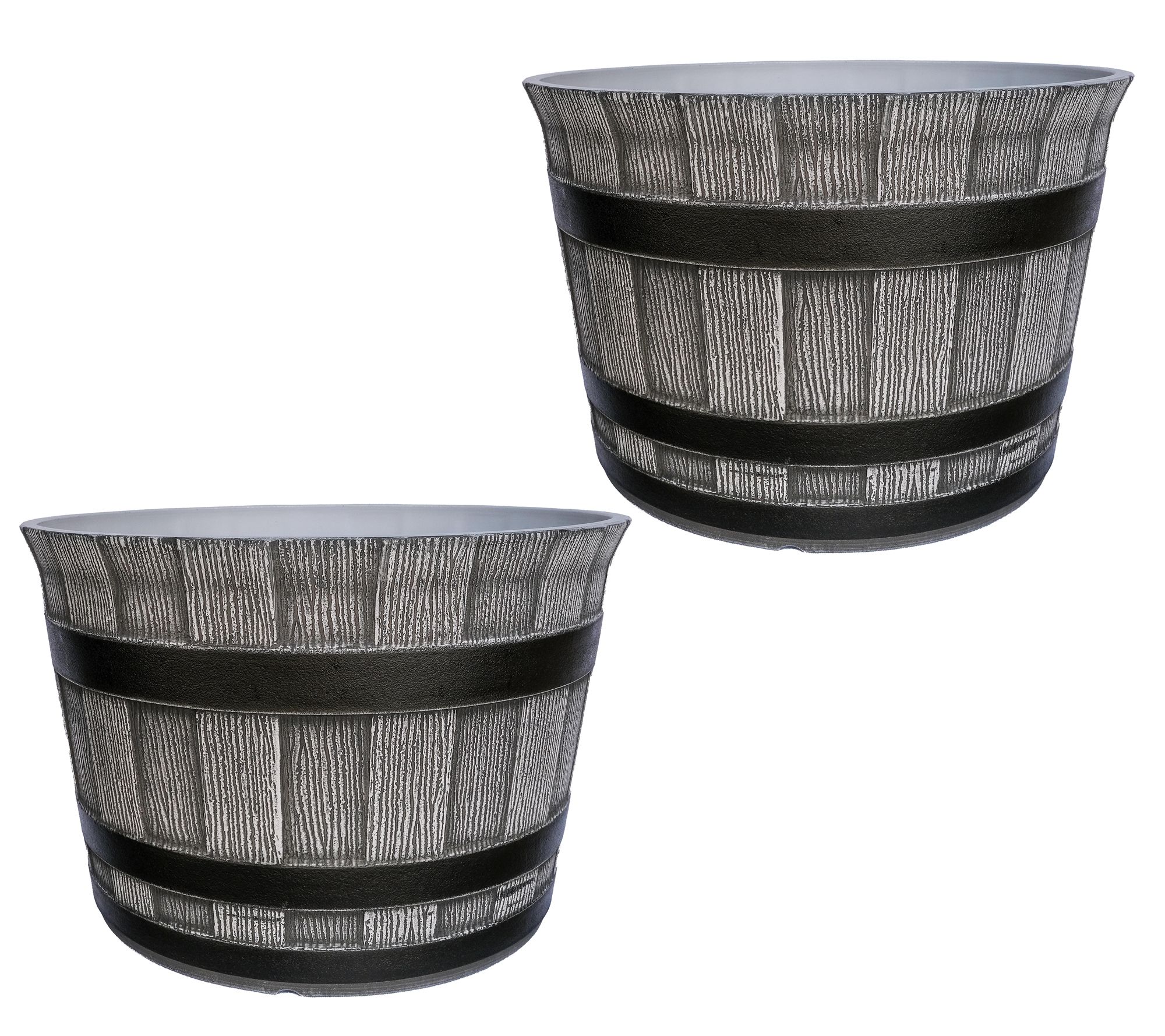 Roberta's Set of 2 10" Whiskey Barrel Planters