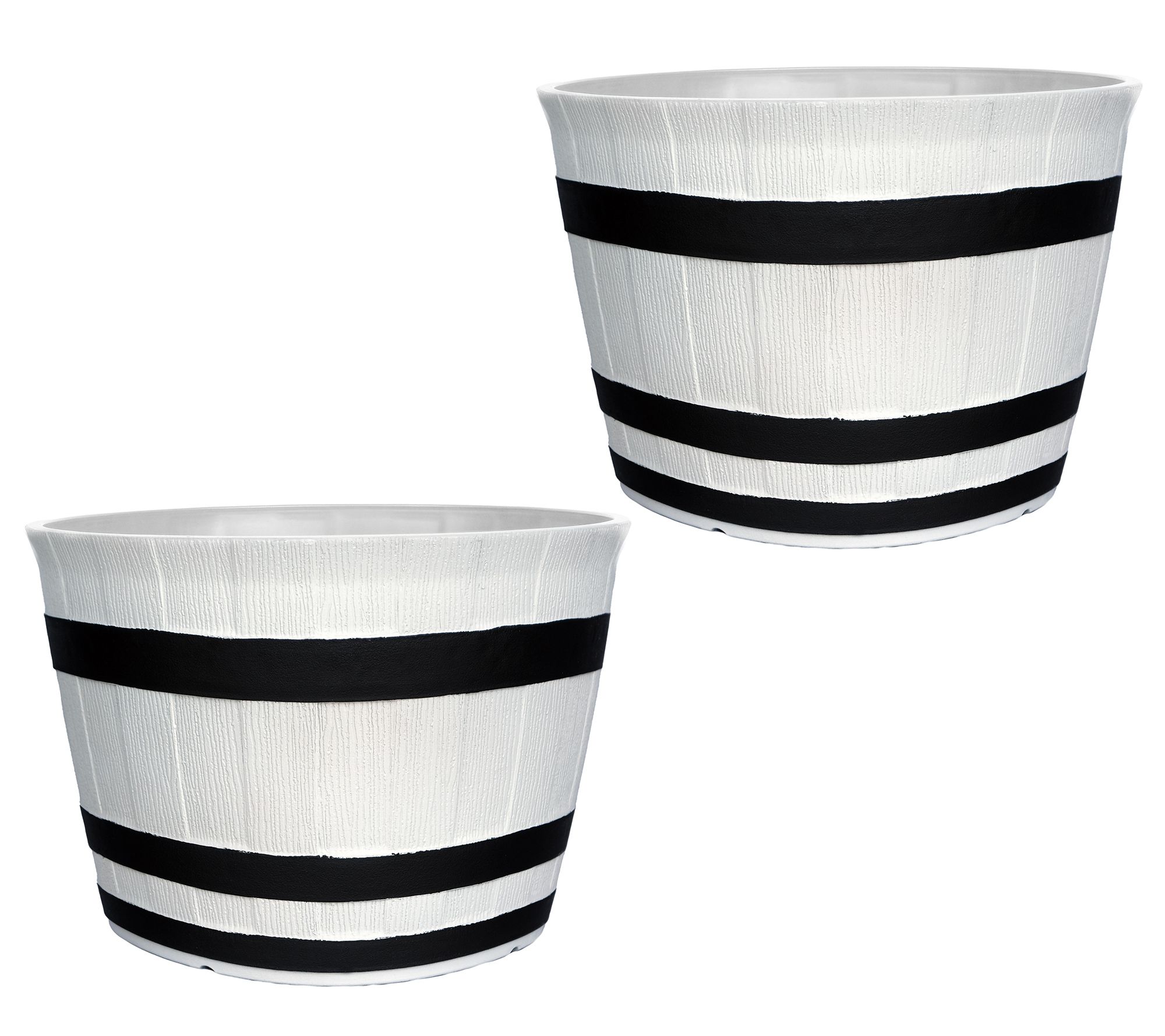 Roberta's Set of 2 10" Whiskey Barrel Planters