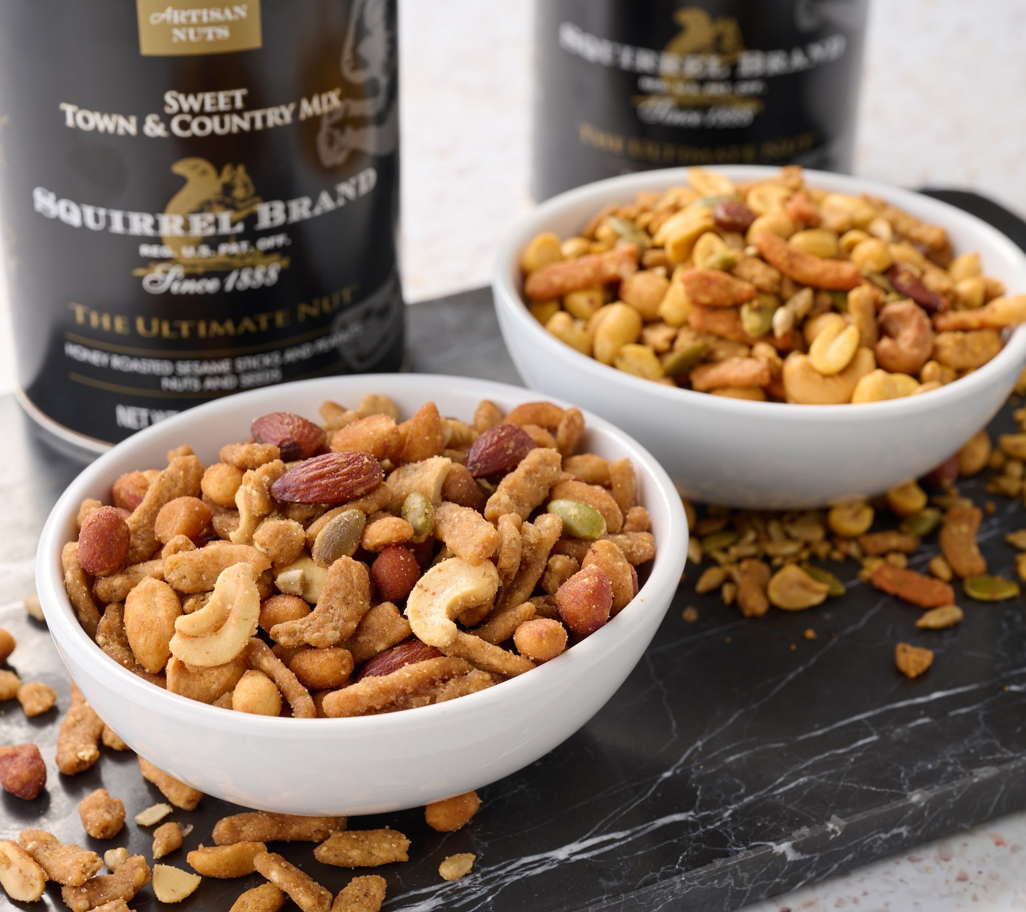 Squirrel Brand (2) 16oz Cans Original Sweet Town & Country Mix