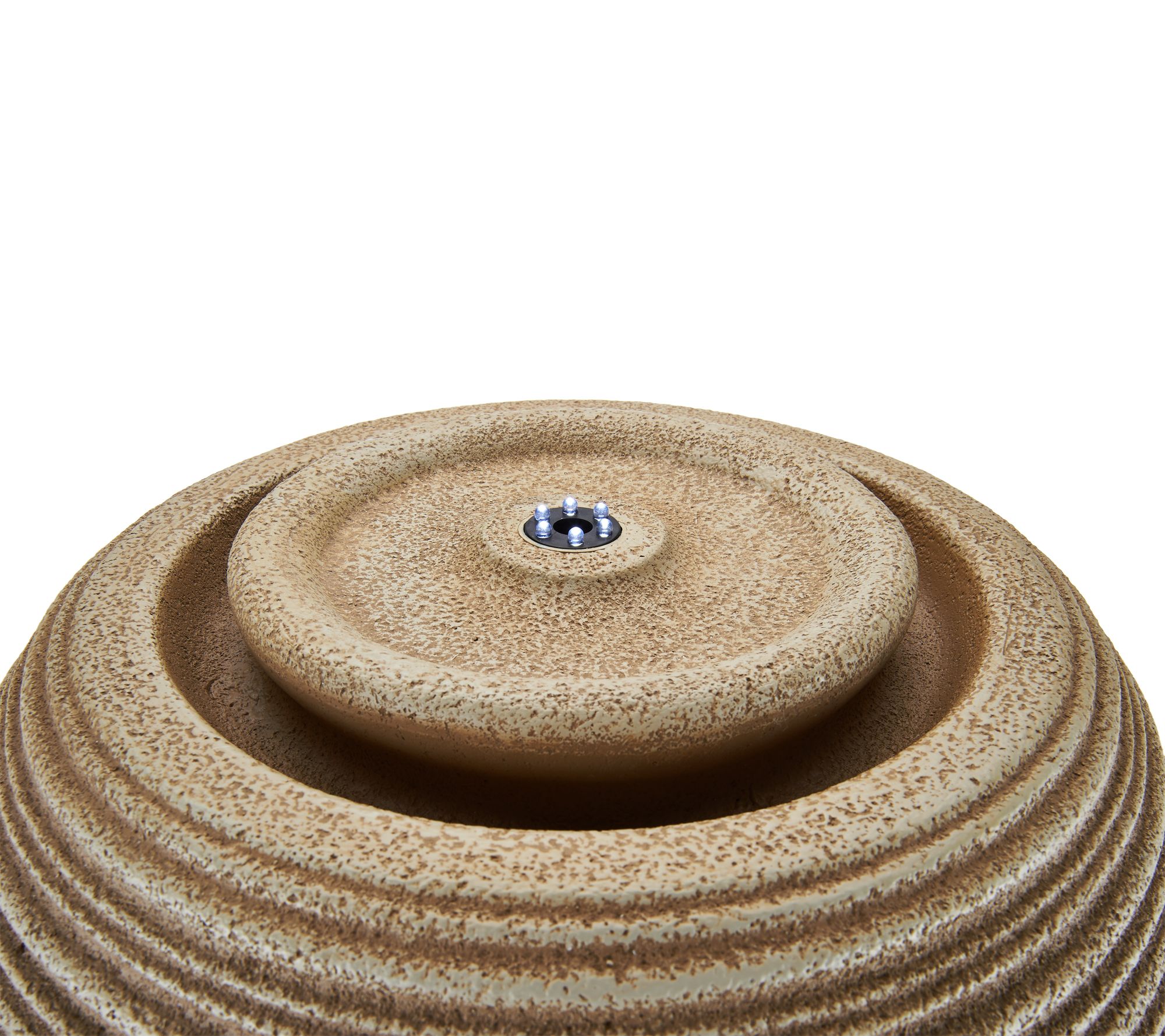Scott Living Ribbed Ginger Jar Fountain with LED Lights