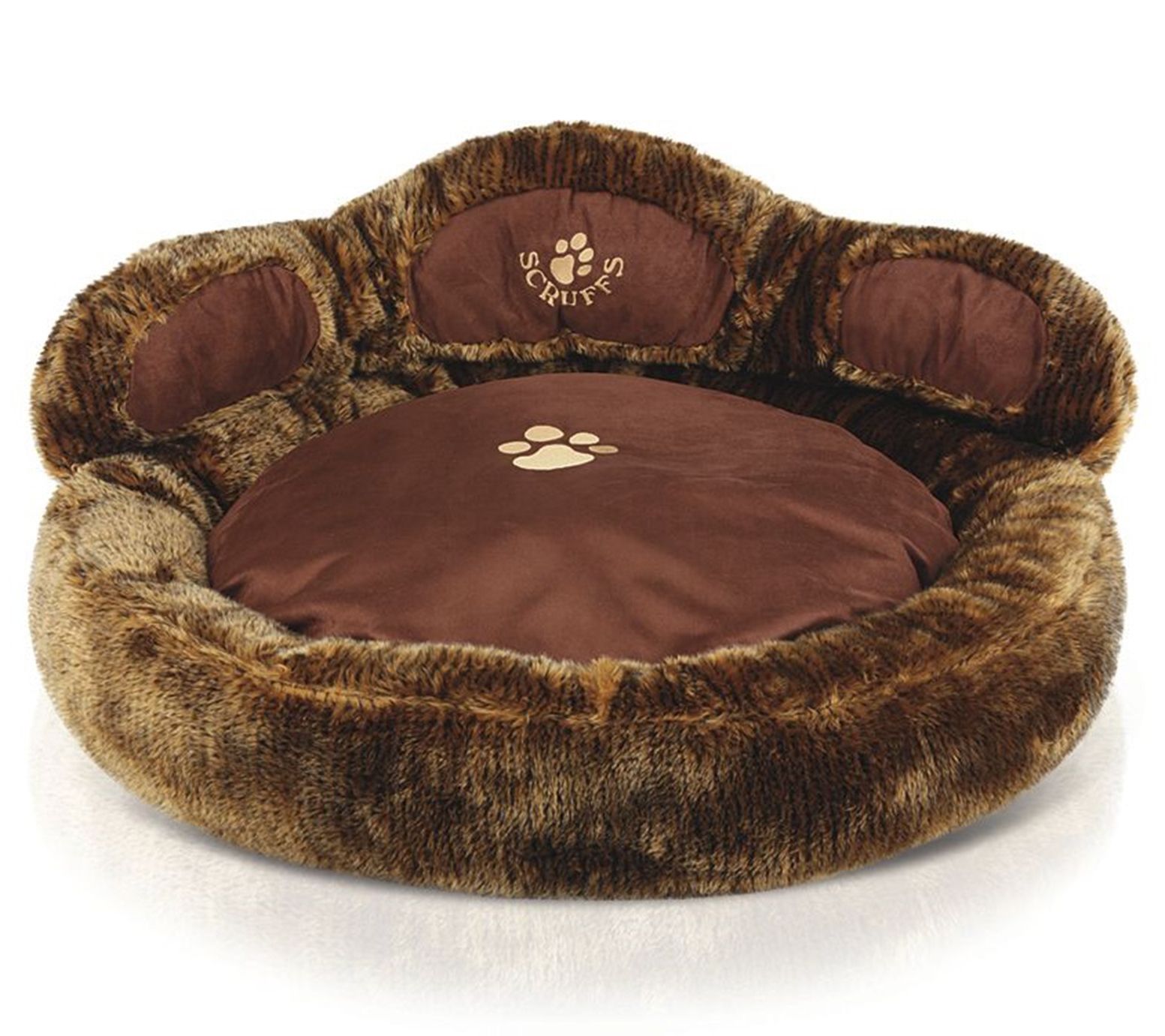 Petmaker Orthopedic Sherpa Top Pet Bed, Brown, Small