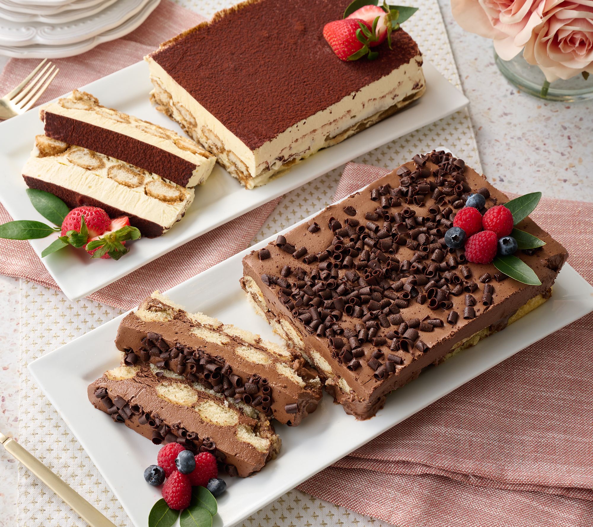 Delizioso Desserts (2) 2 lb Italian Dessert Trays