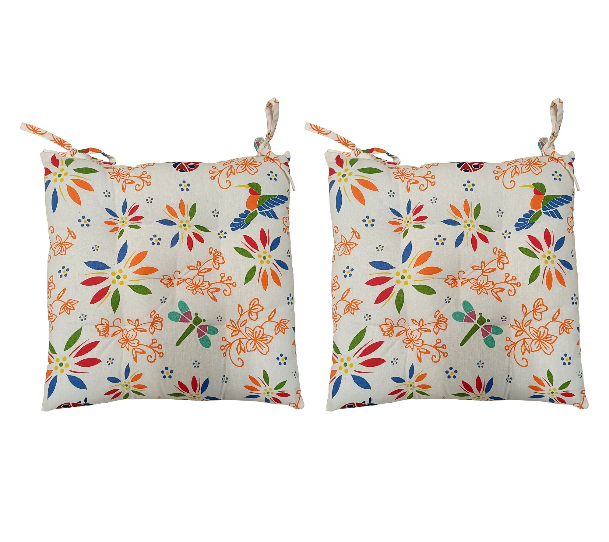 "As Is" Temp-tations Outdoors Set/2 Indoor Outdoor Seat Cushions