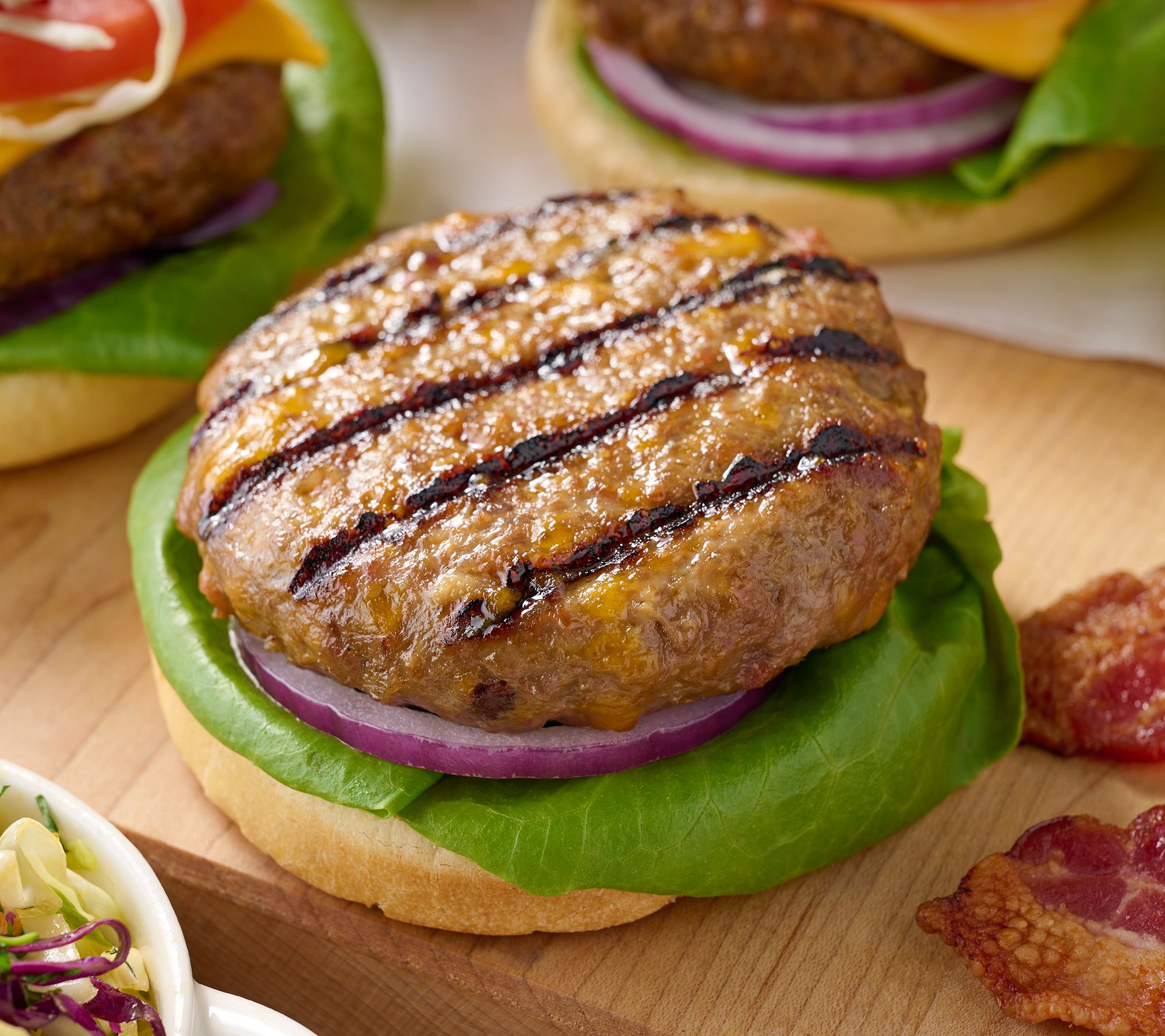 Rastelli's (12 ) 5.33-oz Black Angus Bacon Cheddar Beef Burgers