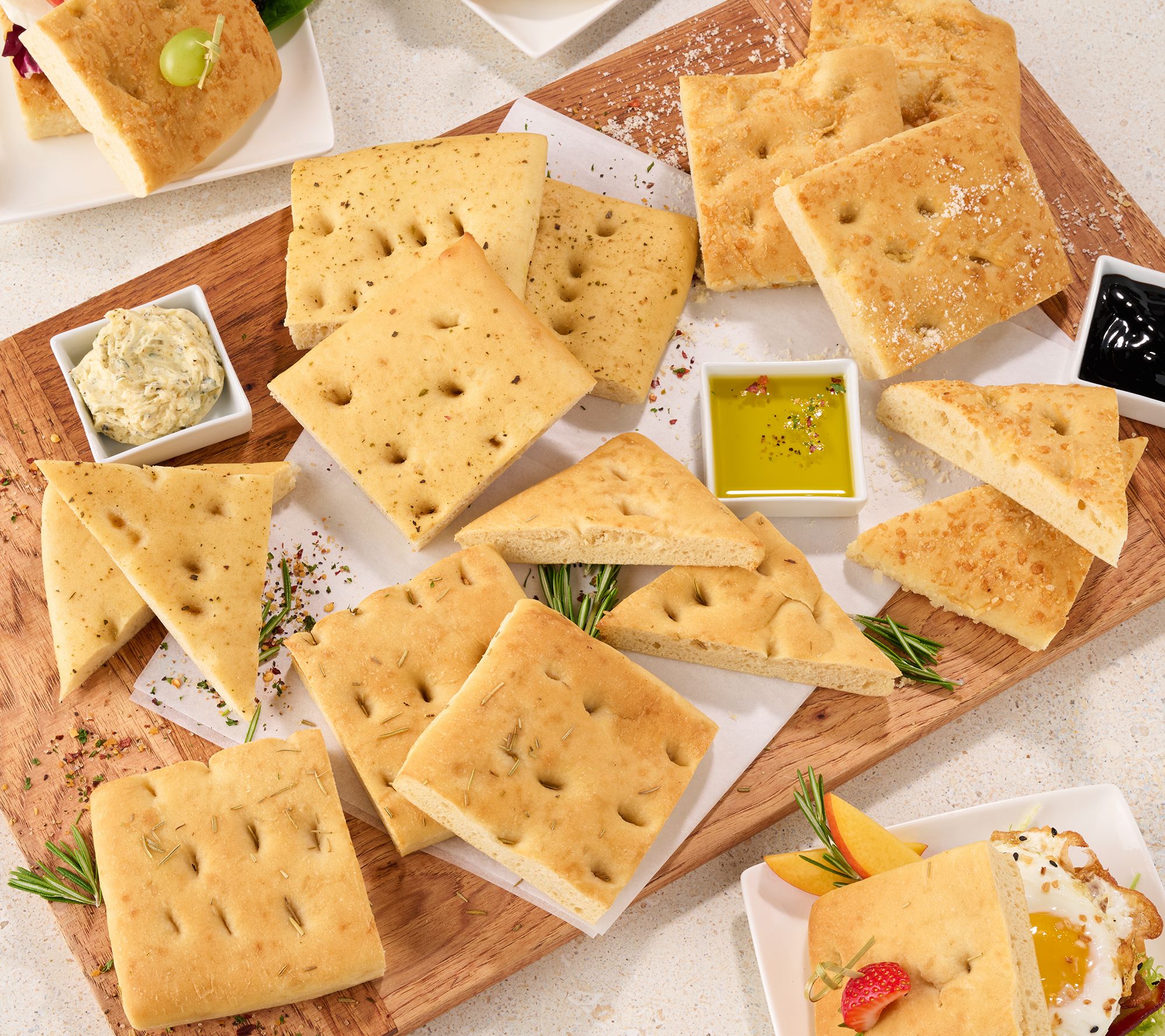 Bread & Bread (9) 7oz Fresh Baked Focaccia Squares