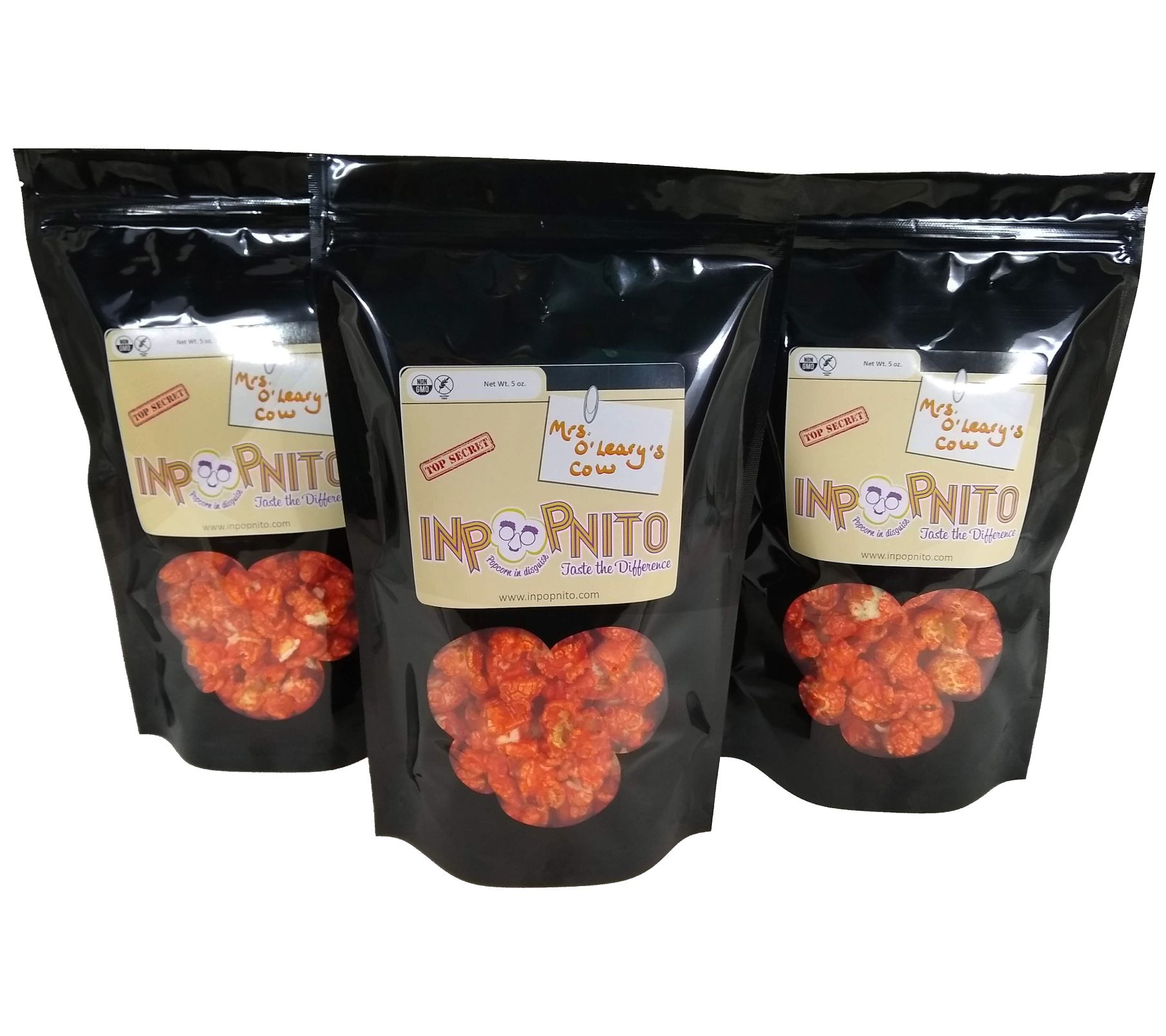 Inpopnito 3 Pack Popcorn in Disguise Mrs. O'Lea ry's Cow