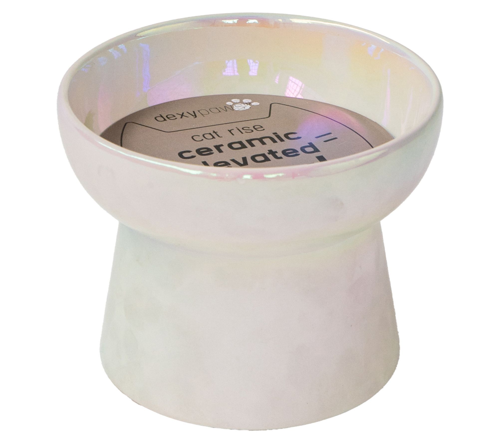 Dexypaws Elevated Ceramic Bowl For Cats