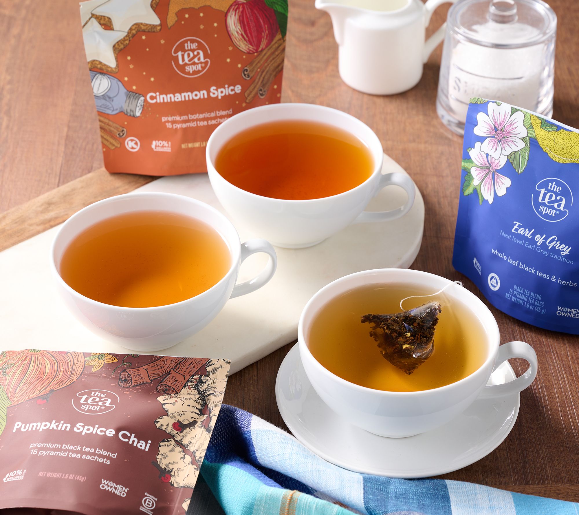 The Tea Spot 45 Whole Leaf Pyramid Tea Sachets Fall Collection