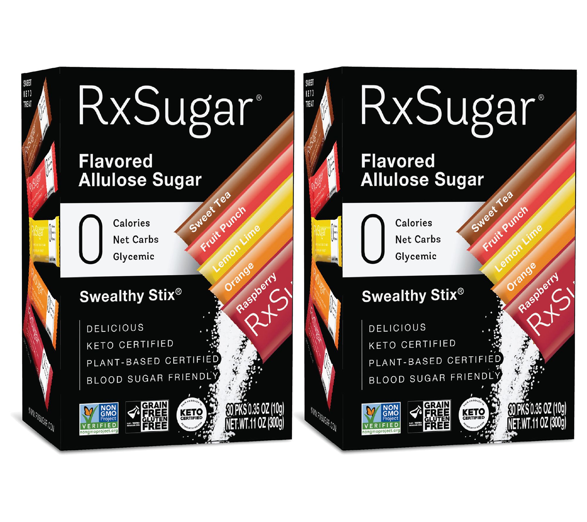 RxSugar 2-Pack Allulose Sugar Swealthy Stix