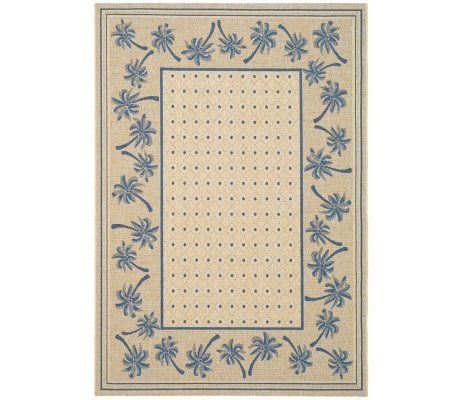 Safavieh Courtyard Teardrop Polypropylene 2'7"5' Rug