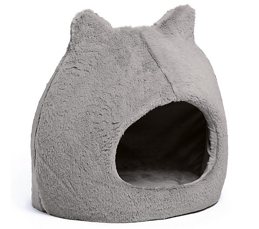 Best Friends by Sheri - Meow Hut Fur Cat Bed Pet Cave, Jumbo
