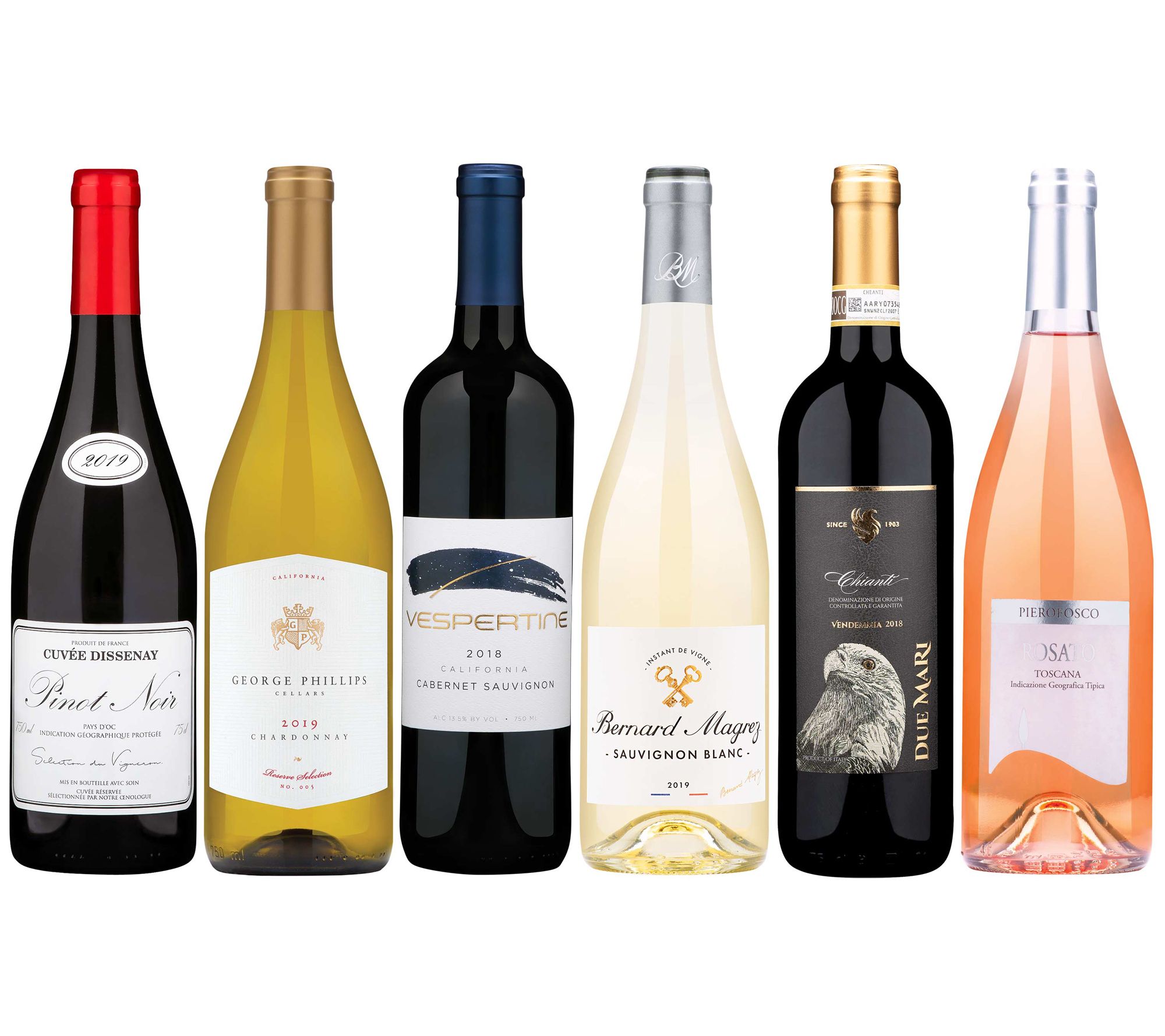 Wine Insiders Set of 6 Holiday Dinner Party Wine