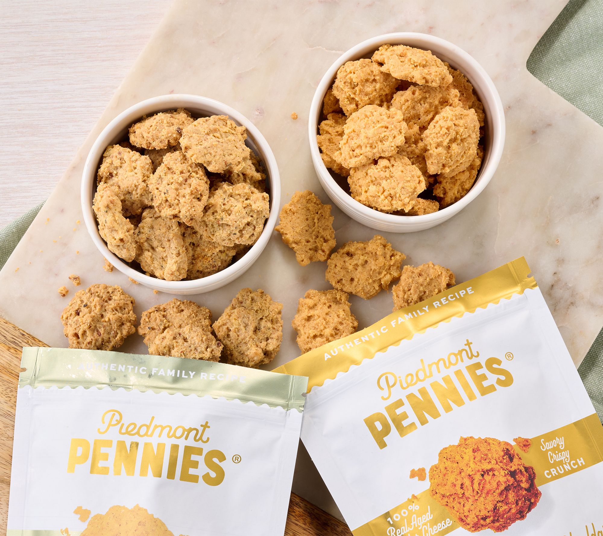 Piedmont Pennies S/2 4.5-oz Baked Cheese Crackers