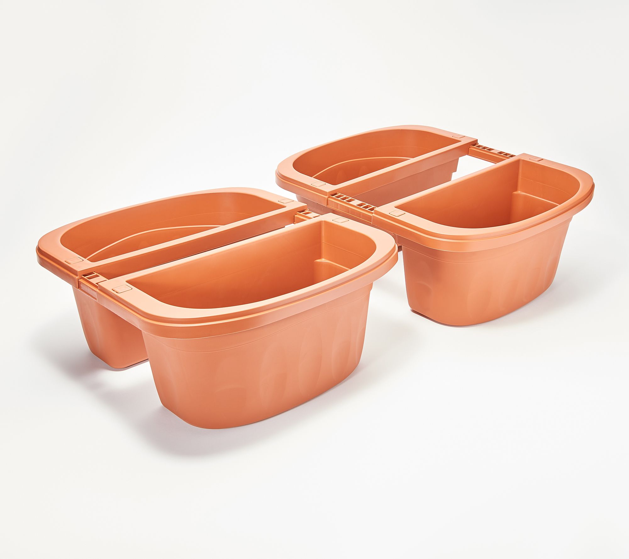 Set of (2) 16" Double Sided Deck & Railing Planters