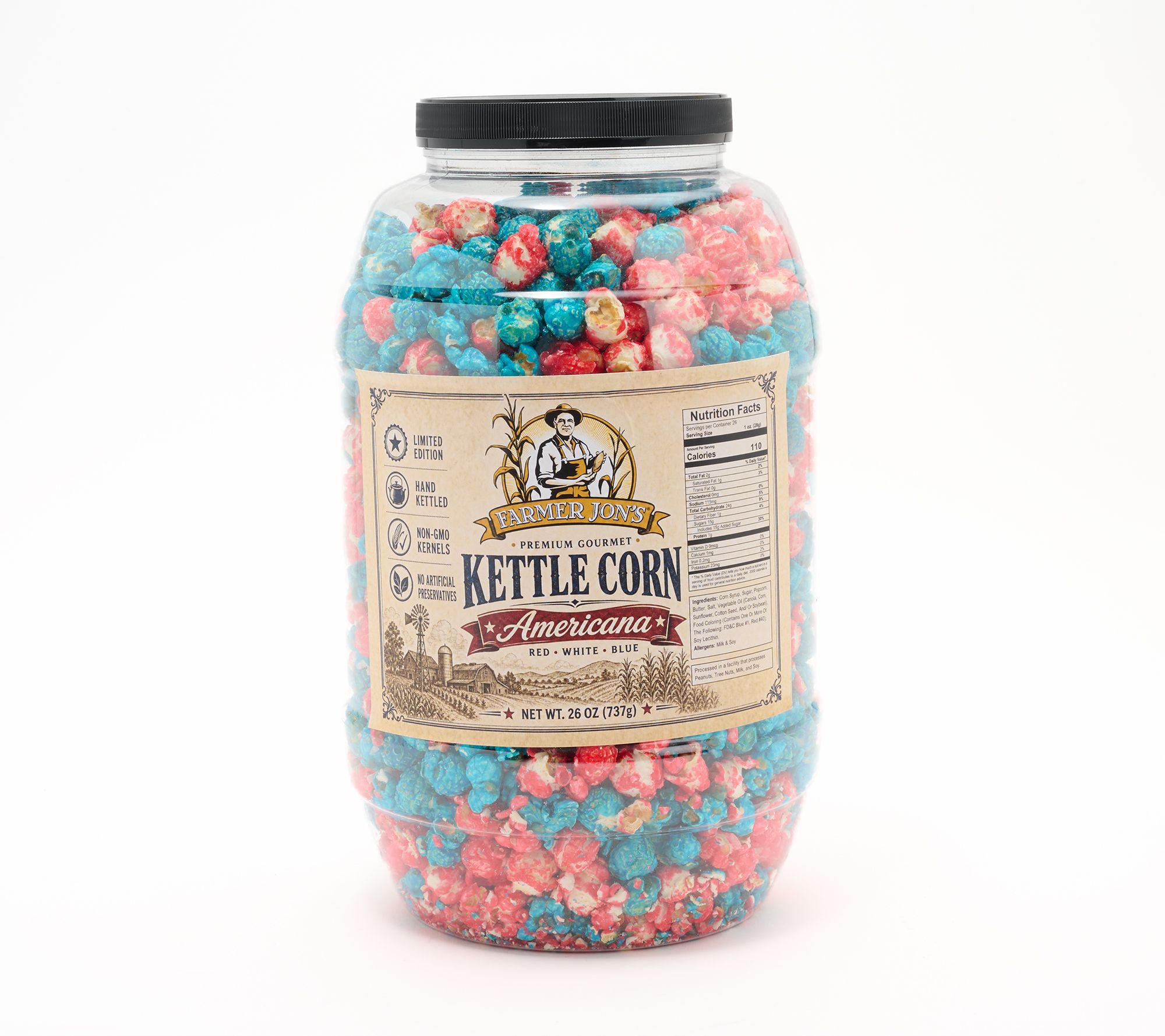 Farmer Jon's 26-oz Tub Americana Gourmet Popped Kettle Popcorn