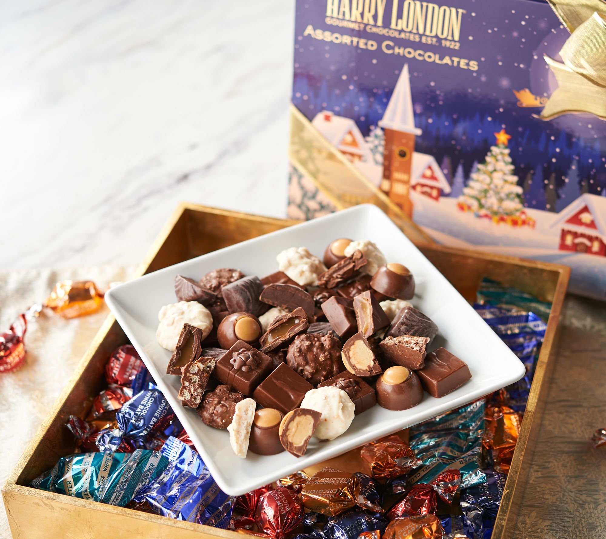 Harry London 3-lbs of Chocolates in Holiday Gift Box - QVC.com