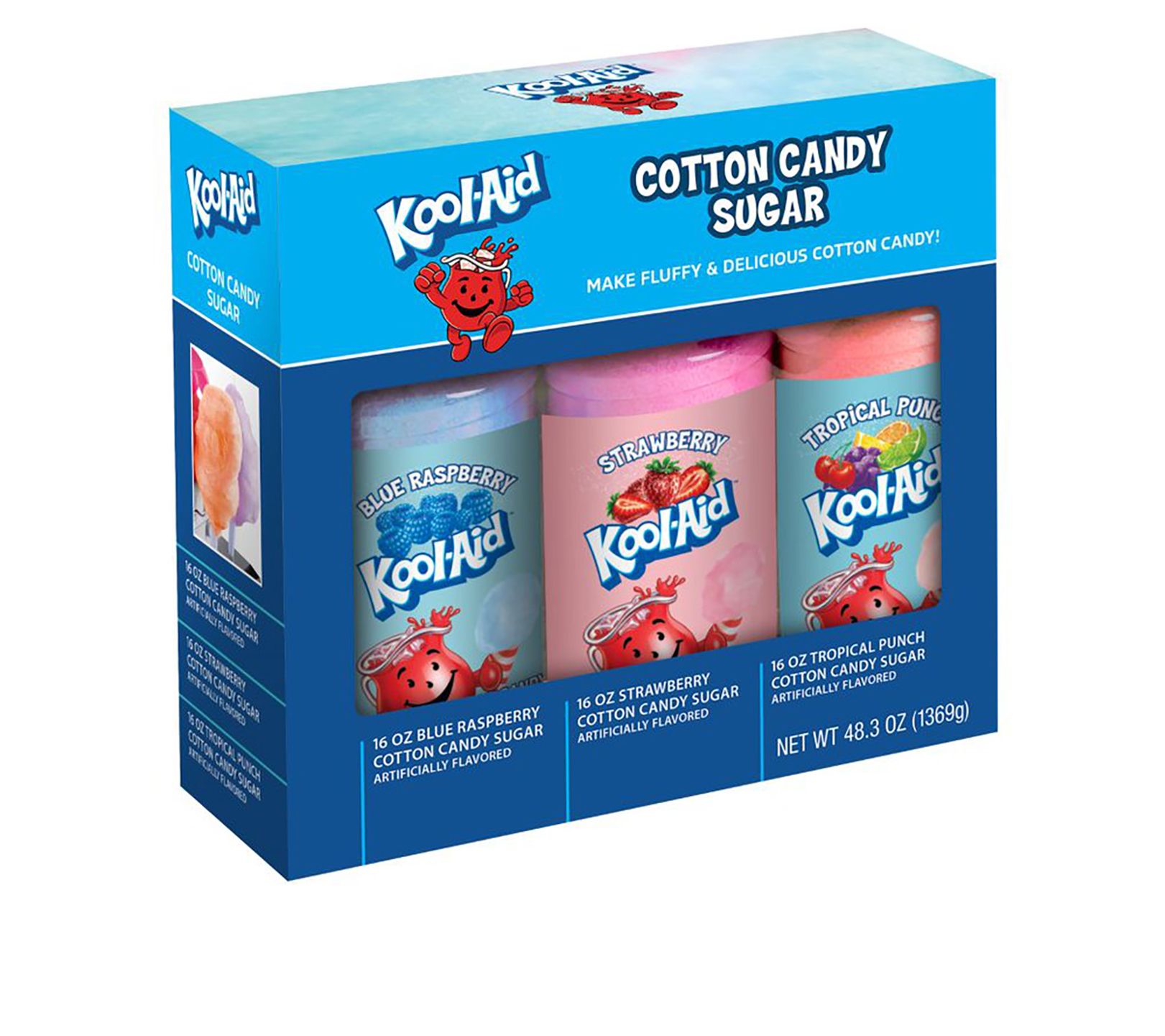 Kool-Aid 3-pk Cotton Candy Flossing Sugar - QVC.com