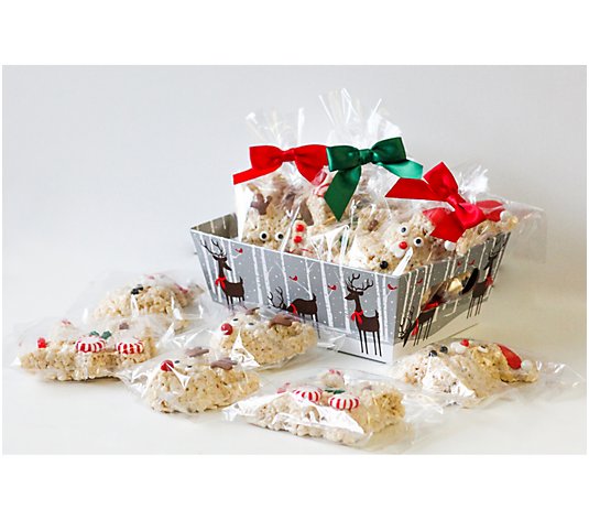 Creative Crispies 12 pc Reindeer, Santa and Train Gift Basket