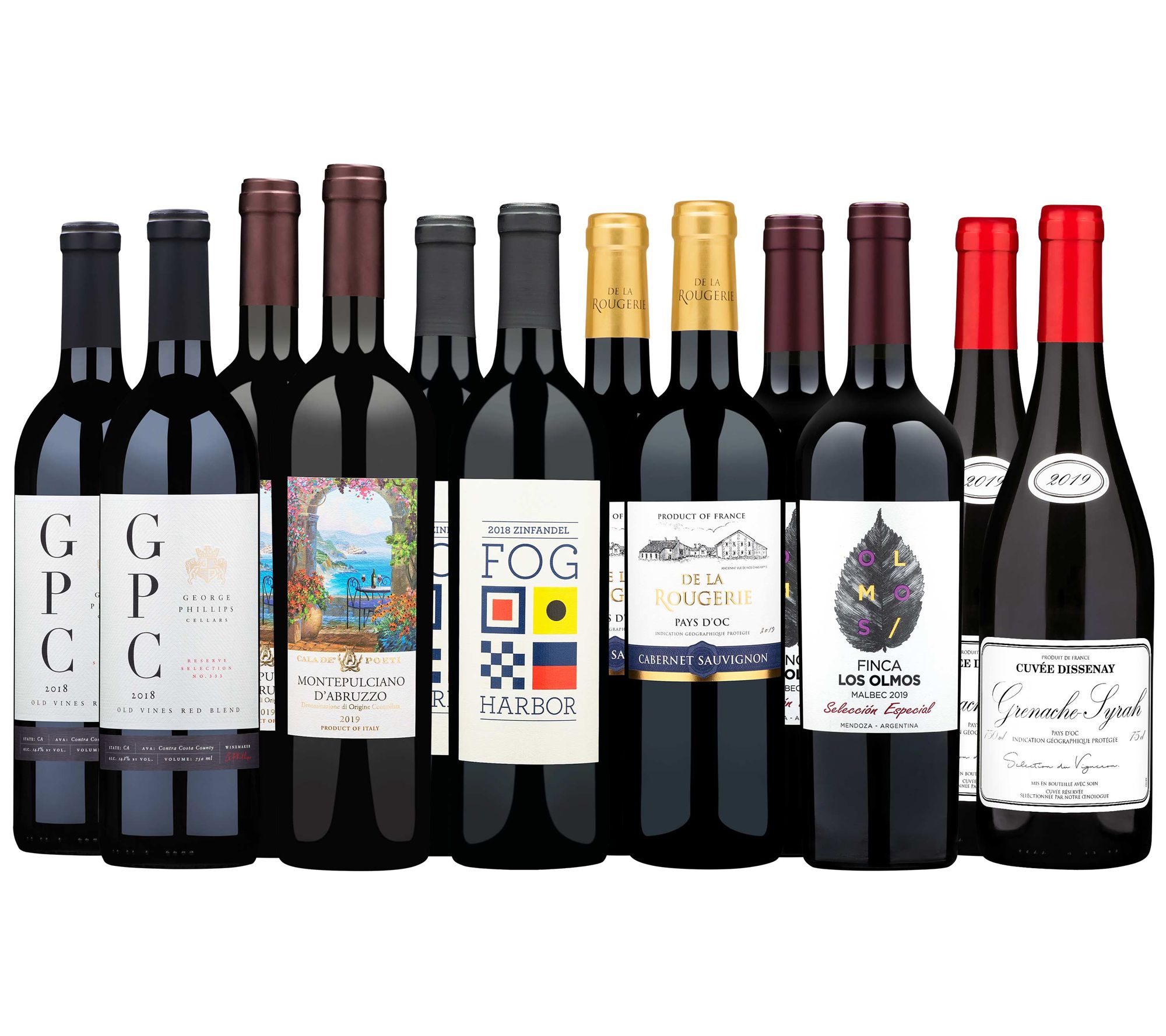 Wine Insiders Set of 12 Robust Winter Reds Wine