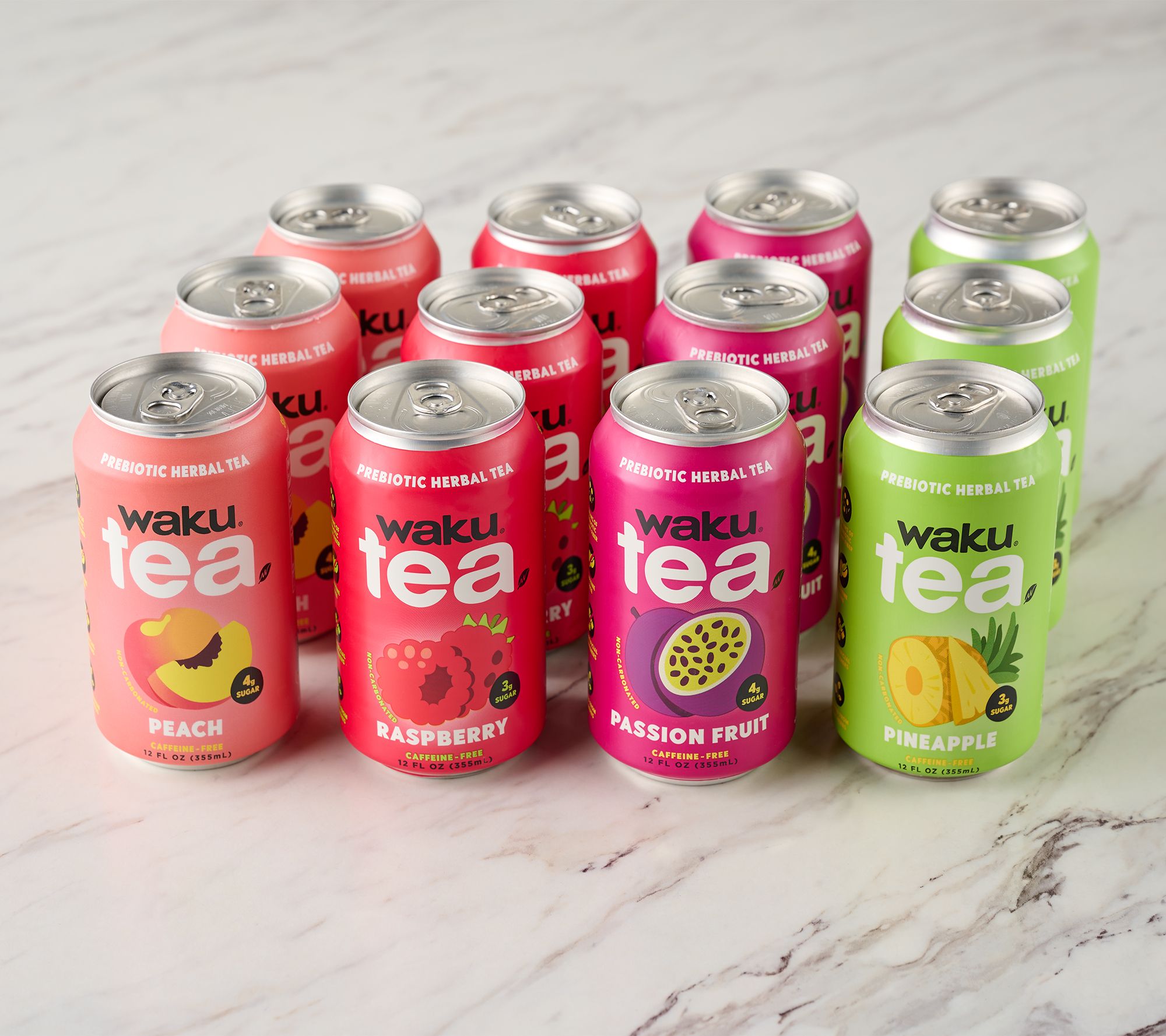 Waku (12) 12 oz. Cans of Prebiotic Herbal Tea - QVC.com
