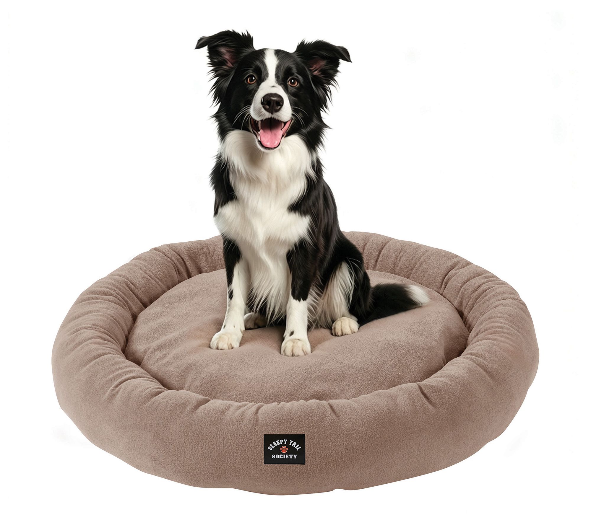 Sleepy Tail Society Paws Fleece 30" Round Pet Bed