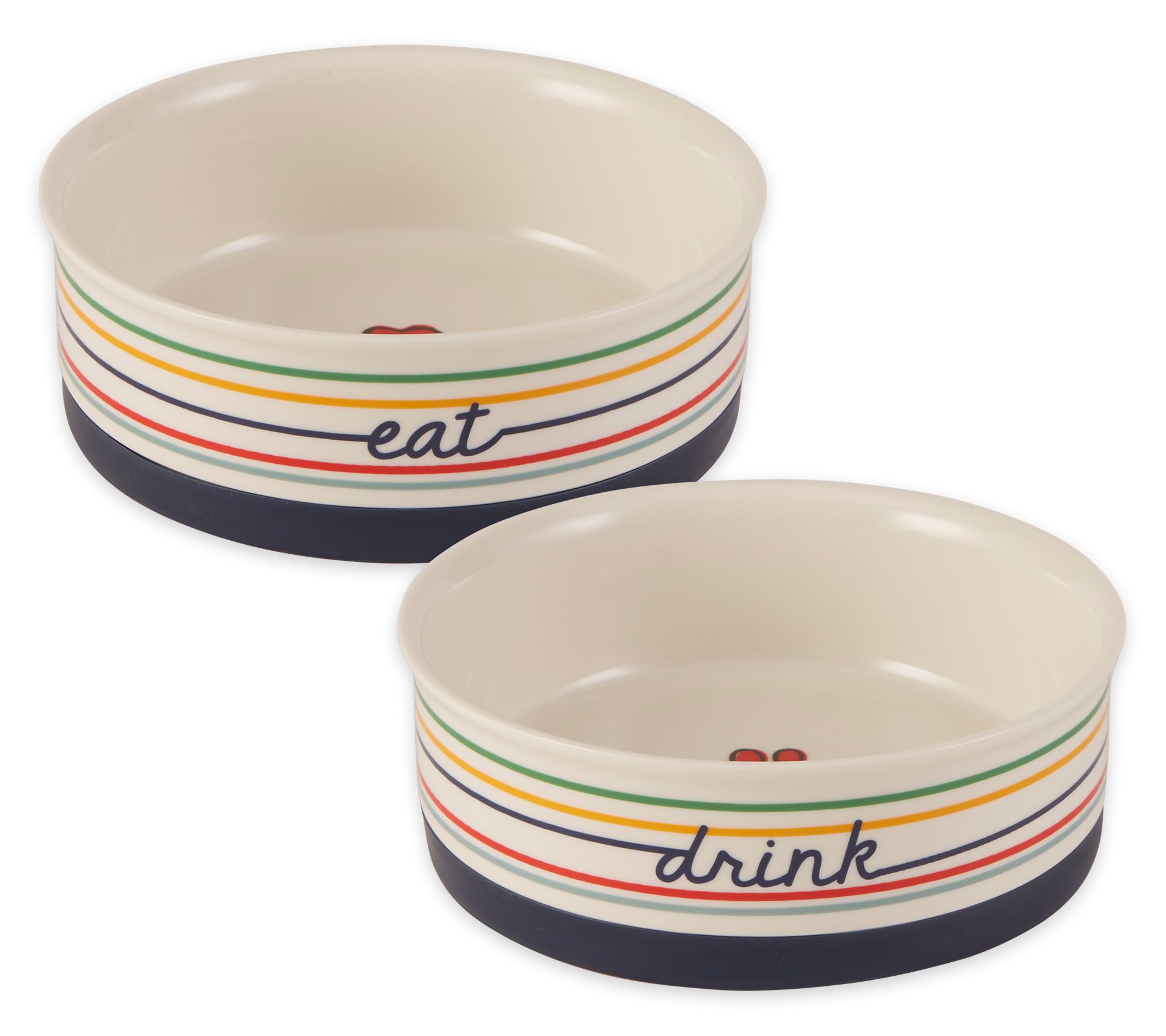 Bone Dry Eat Drink Pet Bowls Medium Set/2