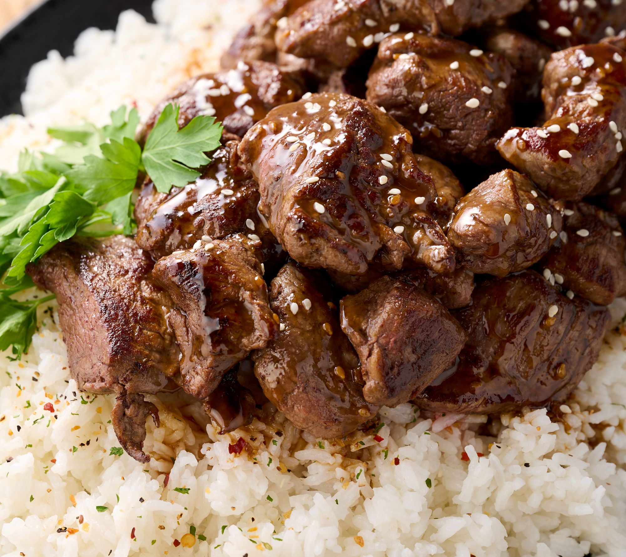 Rastelli's 3-lbs Black Angus Filet Mignon Tips w/ Teriyaki Sauce