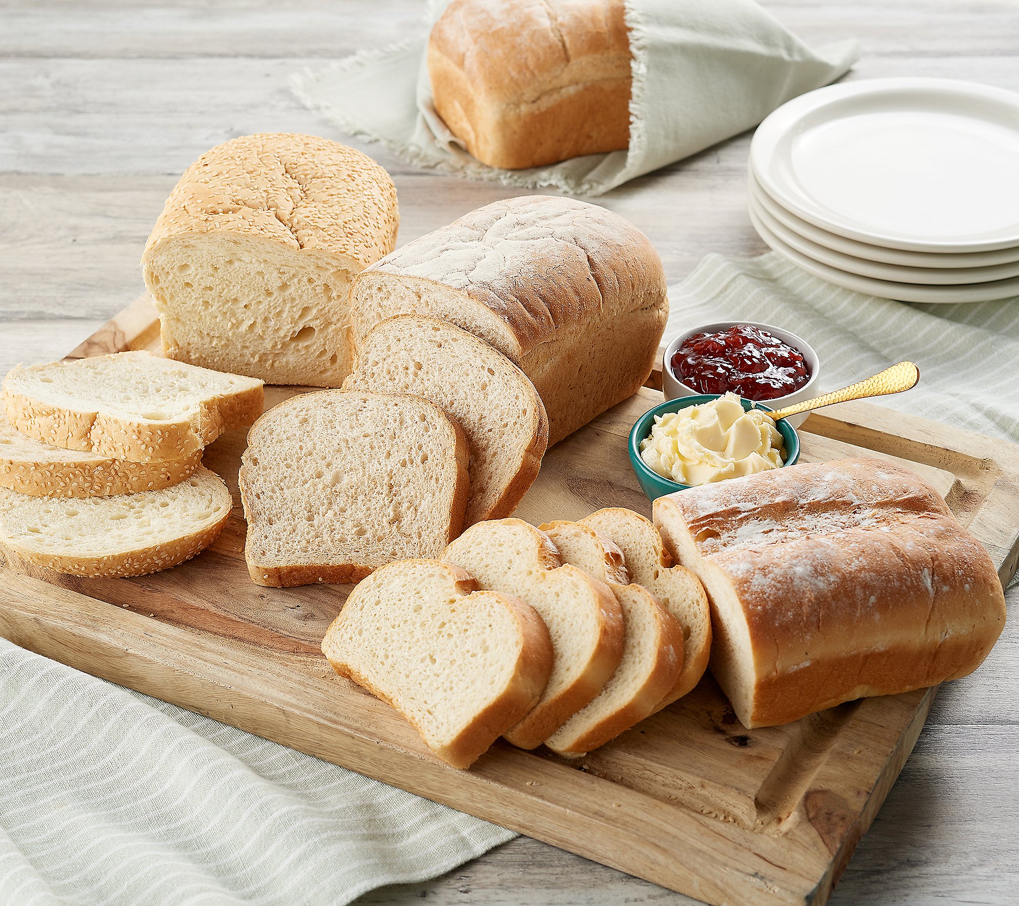 Bread & Bread (4) 1-lb Loaves Artisan Fresh Baked Bread