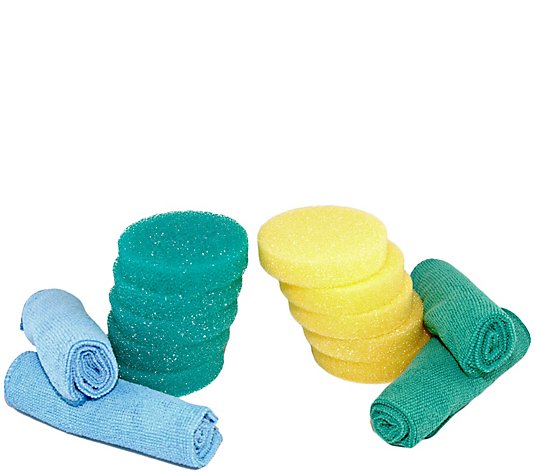 Bio Cleaner 10 Clay Cleaner Sponges & 4 Microfiber Towels